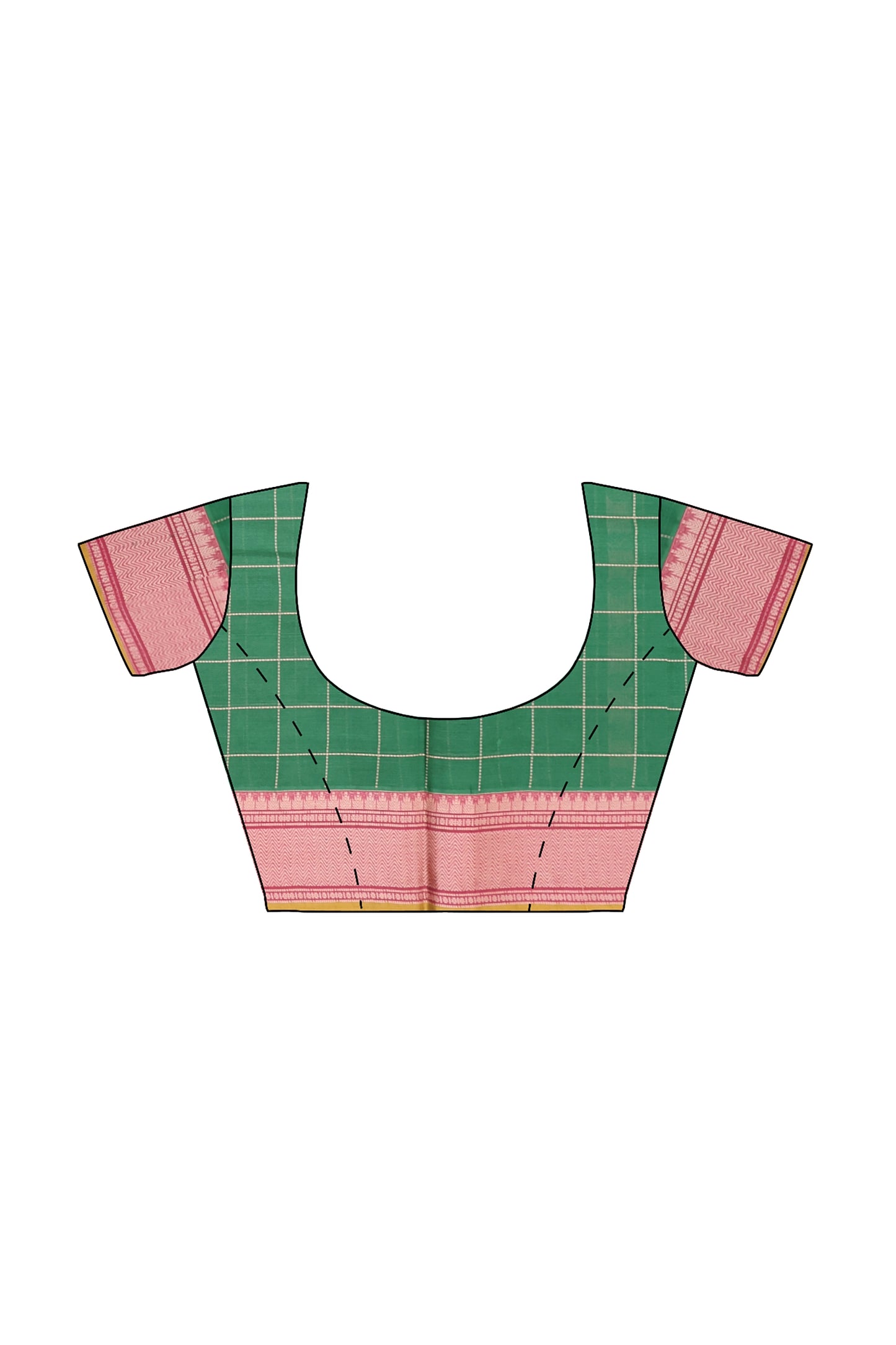 SENSAN Women’s Kanchi Cotton Saree with Blouse Piece [SKU:754]