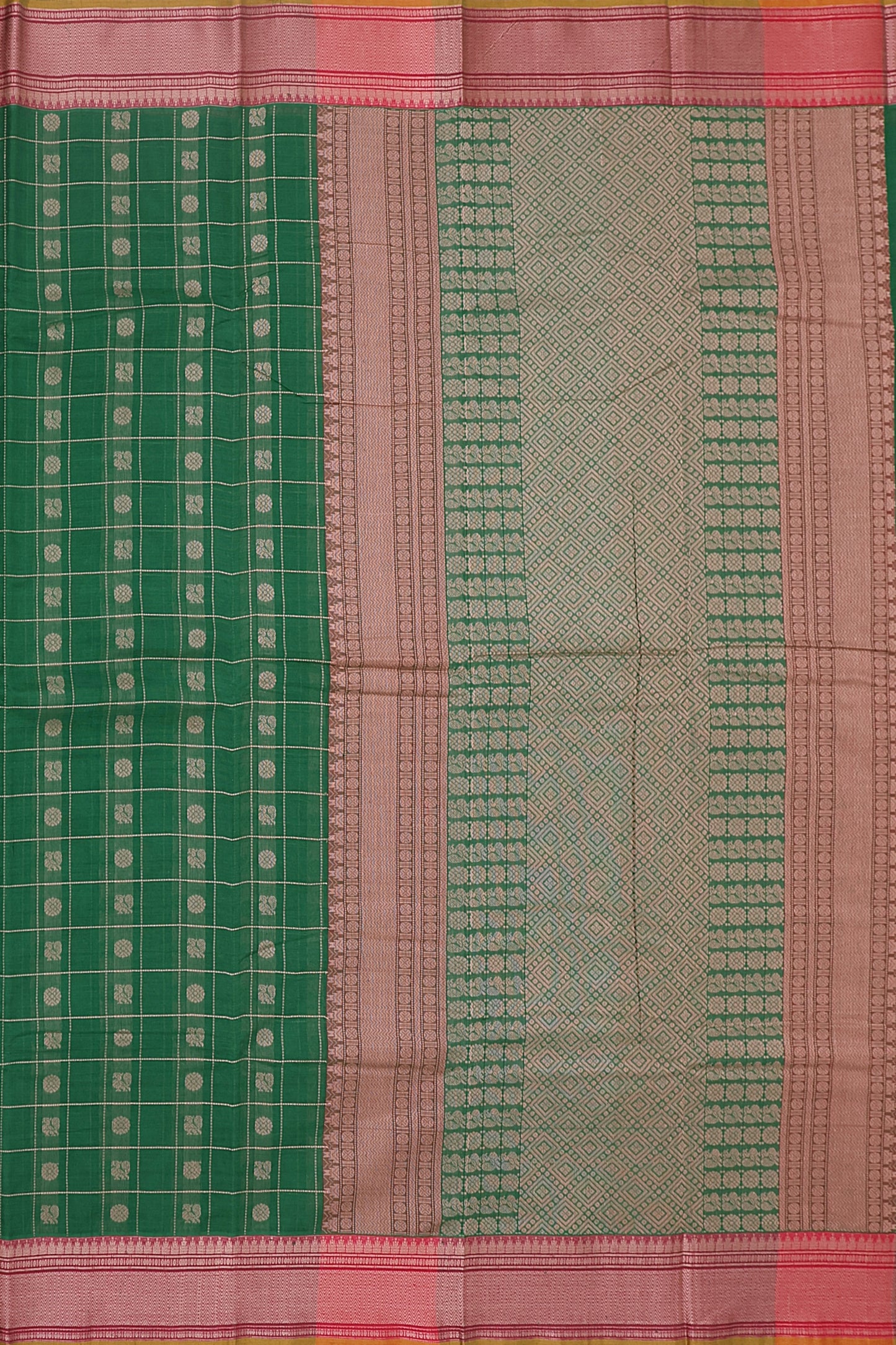 SENSAN Women’s Kanchi Cotton Saree with Blouse Piece [SKU:754]
