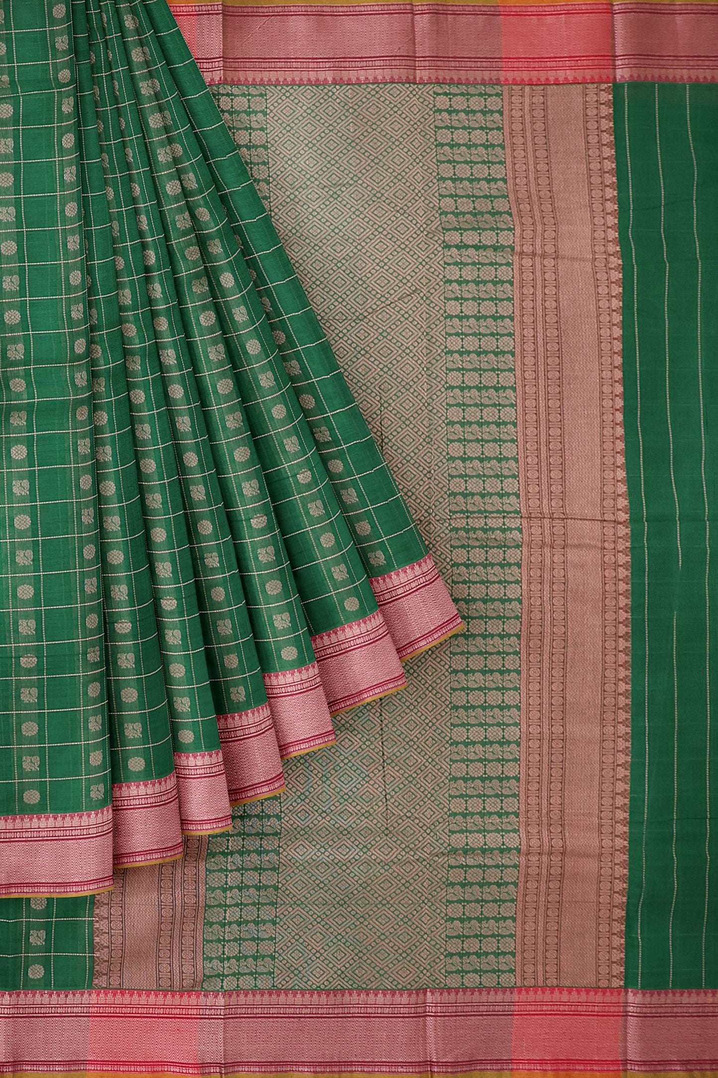 SENSAN Women’s Kanchi Cotton Saree with Blouse Piece [SKU:754]