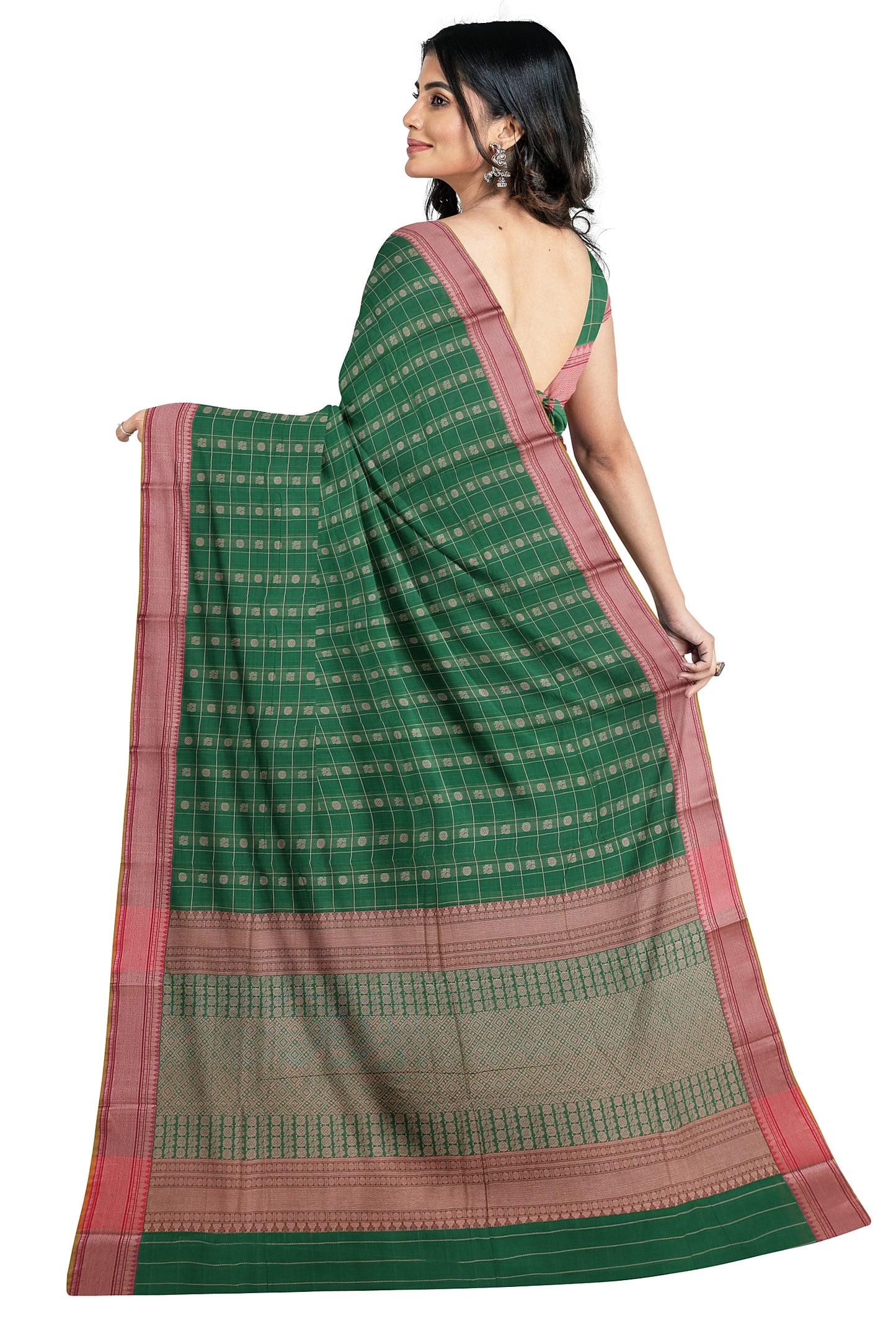 SENSAN Women’s Kanchi Cotton Saree with Blouse Piece [SKU:754]