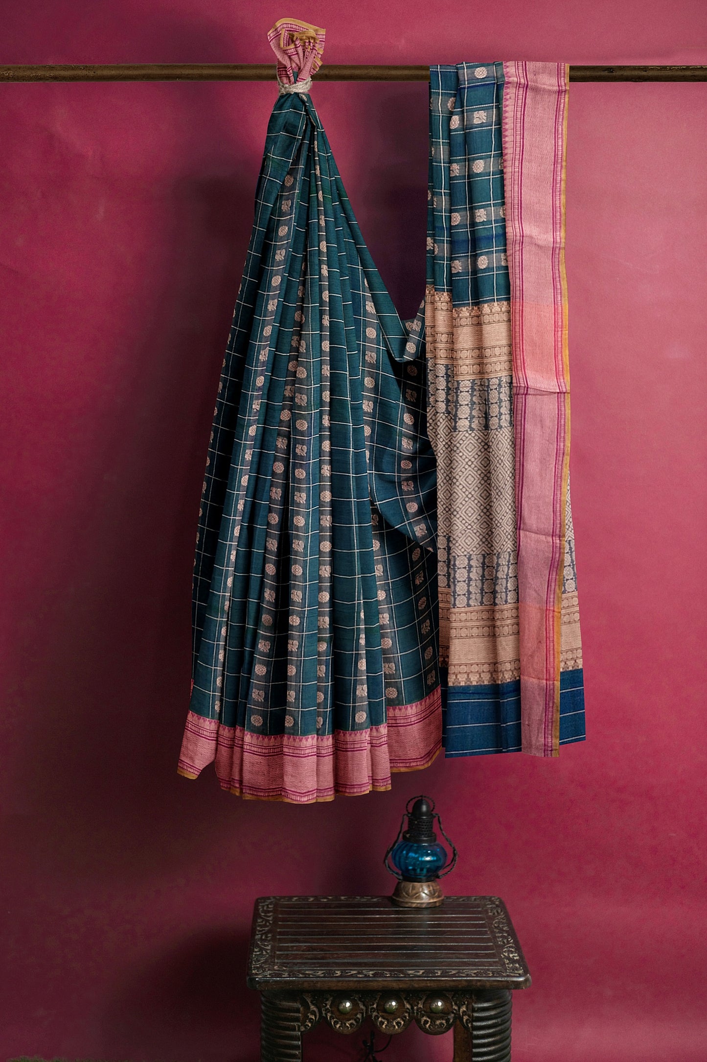 SENSAN Women’s Handloom Kanchi Cotton Saree with Blouse Piece [SKU:754]