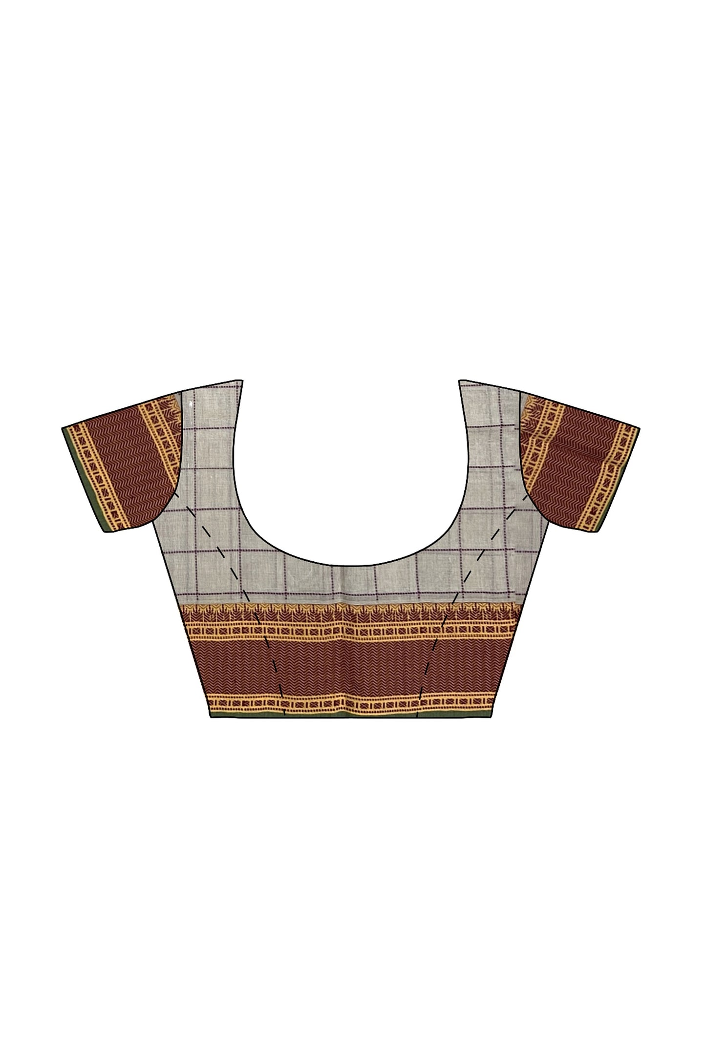 SENSAN Women’s Handloom Kanchi Cotton Saree with Blouse Piece [SKU:754]