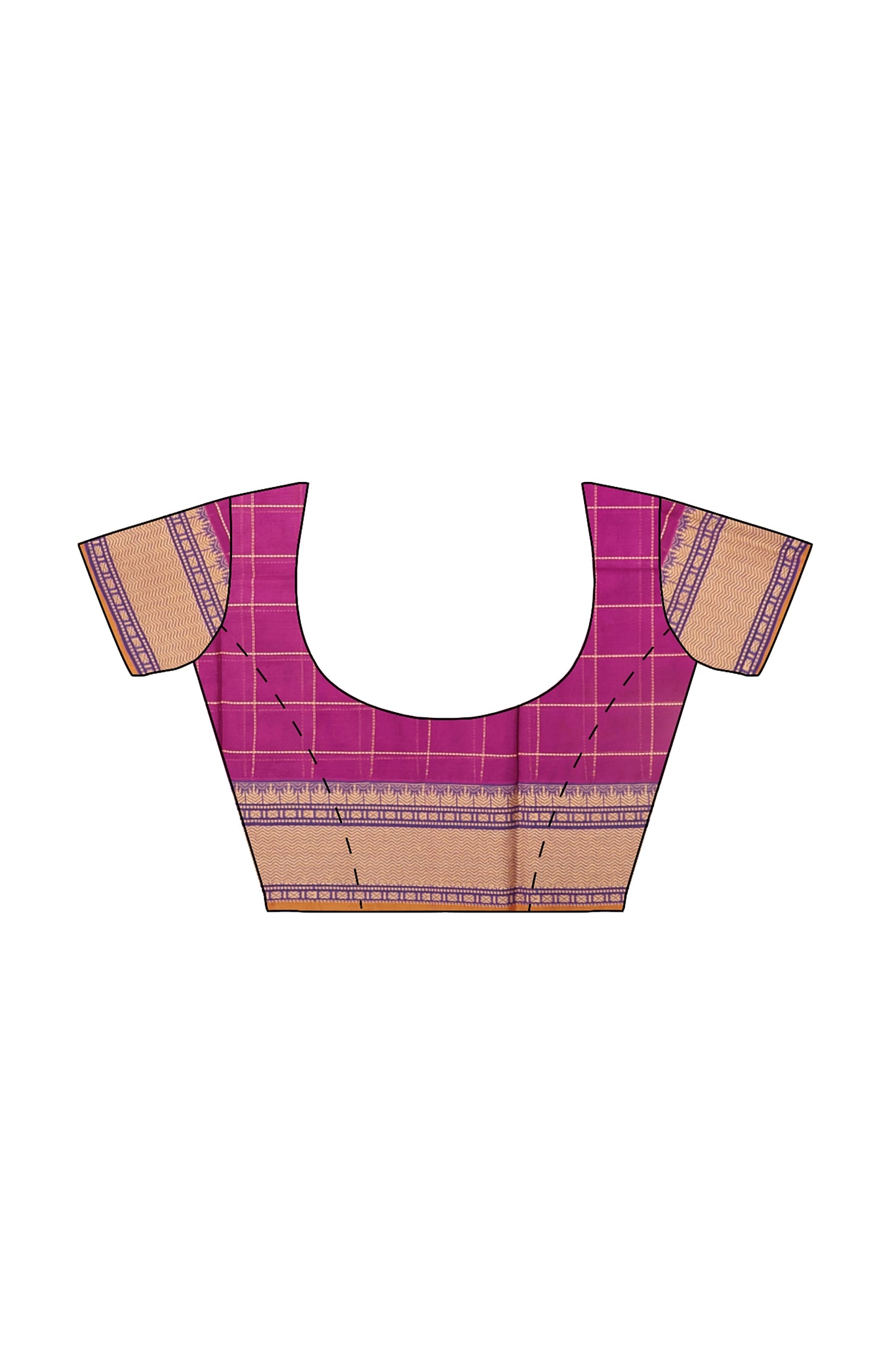 SENSAN Women’s Kanchi Cotton Saree with Blouse Piece [SKU:754]