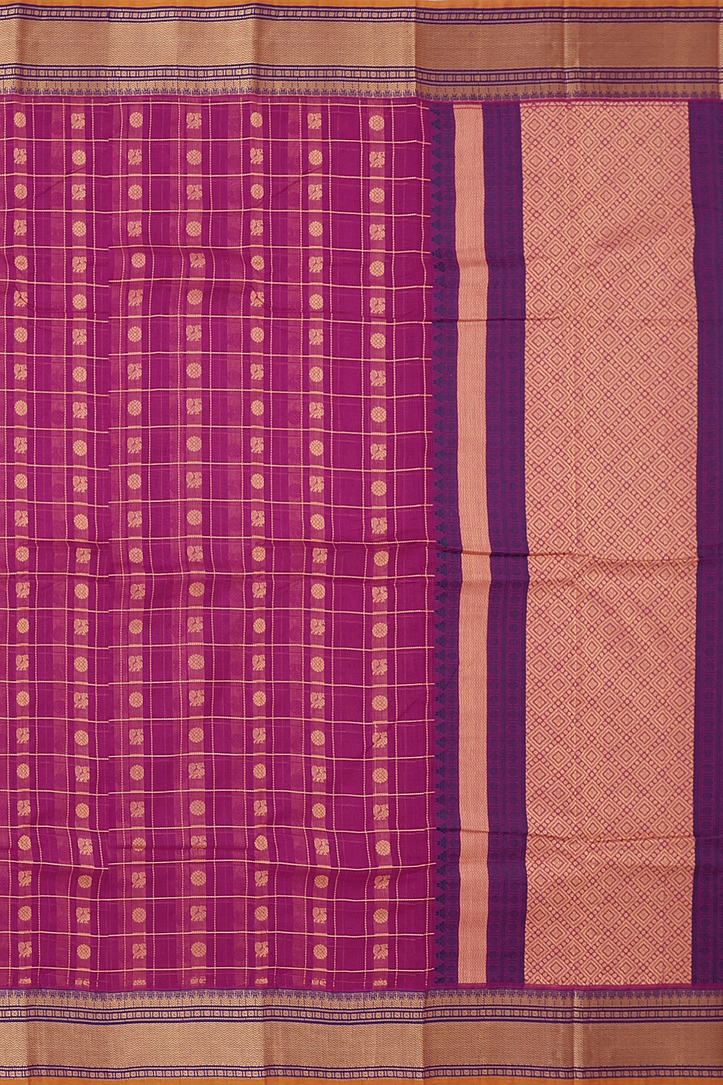 SENSAN Women’s Kanchi Cotton Saree with Blouse Piece [SKU:754]