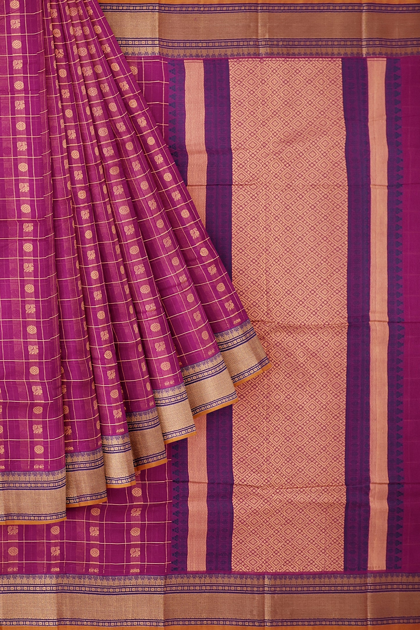 SENSAN Women’s Kanchi Cotton Saree with Blouse Piece [SKU:754]
