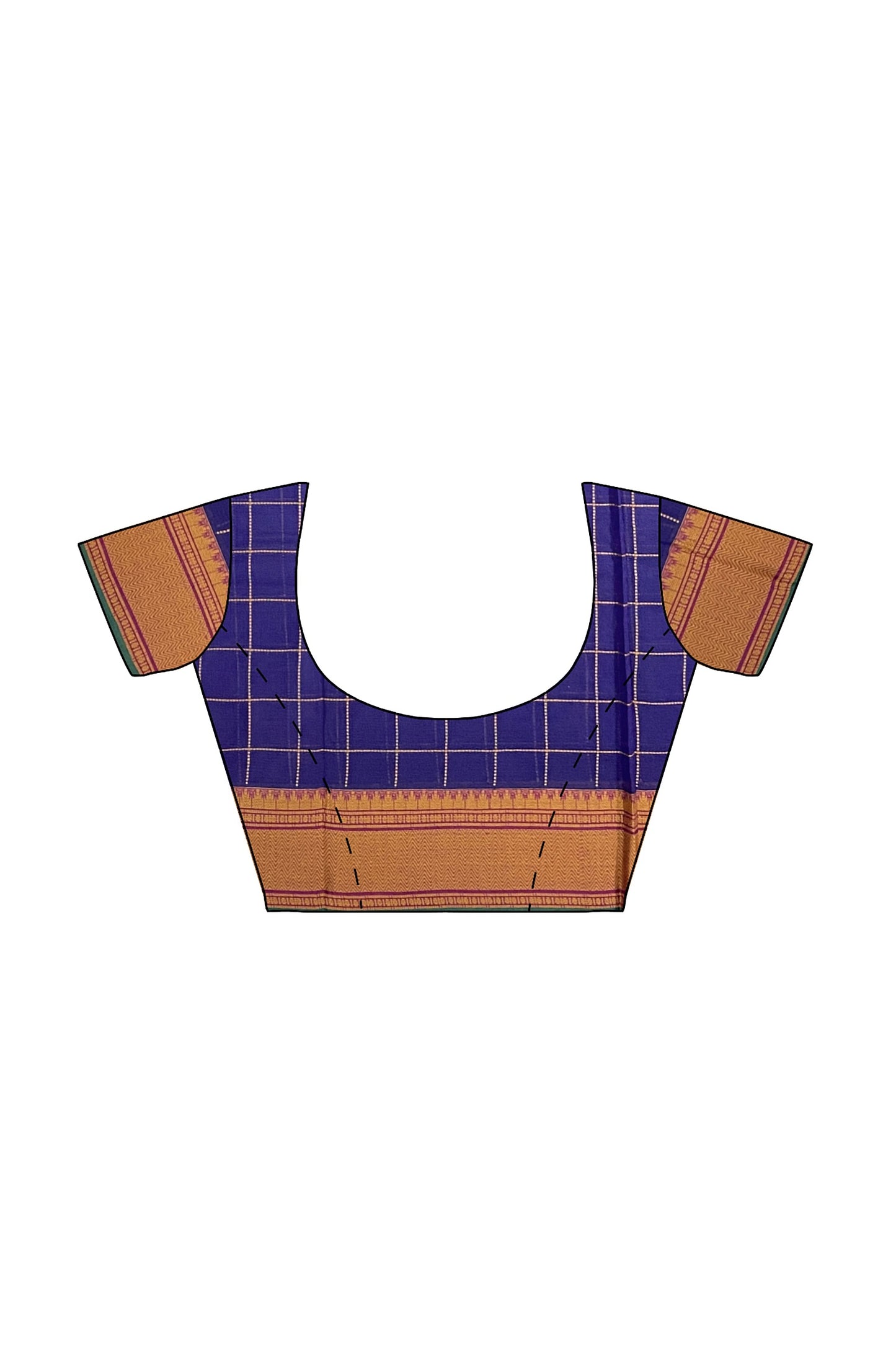 SENSAN Women’s Handloom Kanchi Cotton Saree with Blouse Piece [SKU:754]