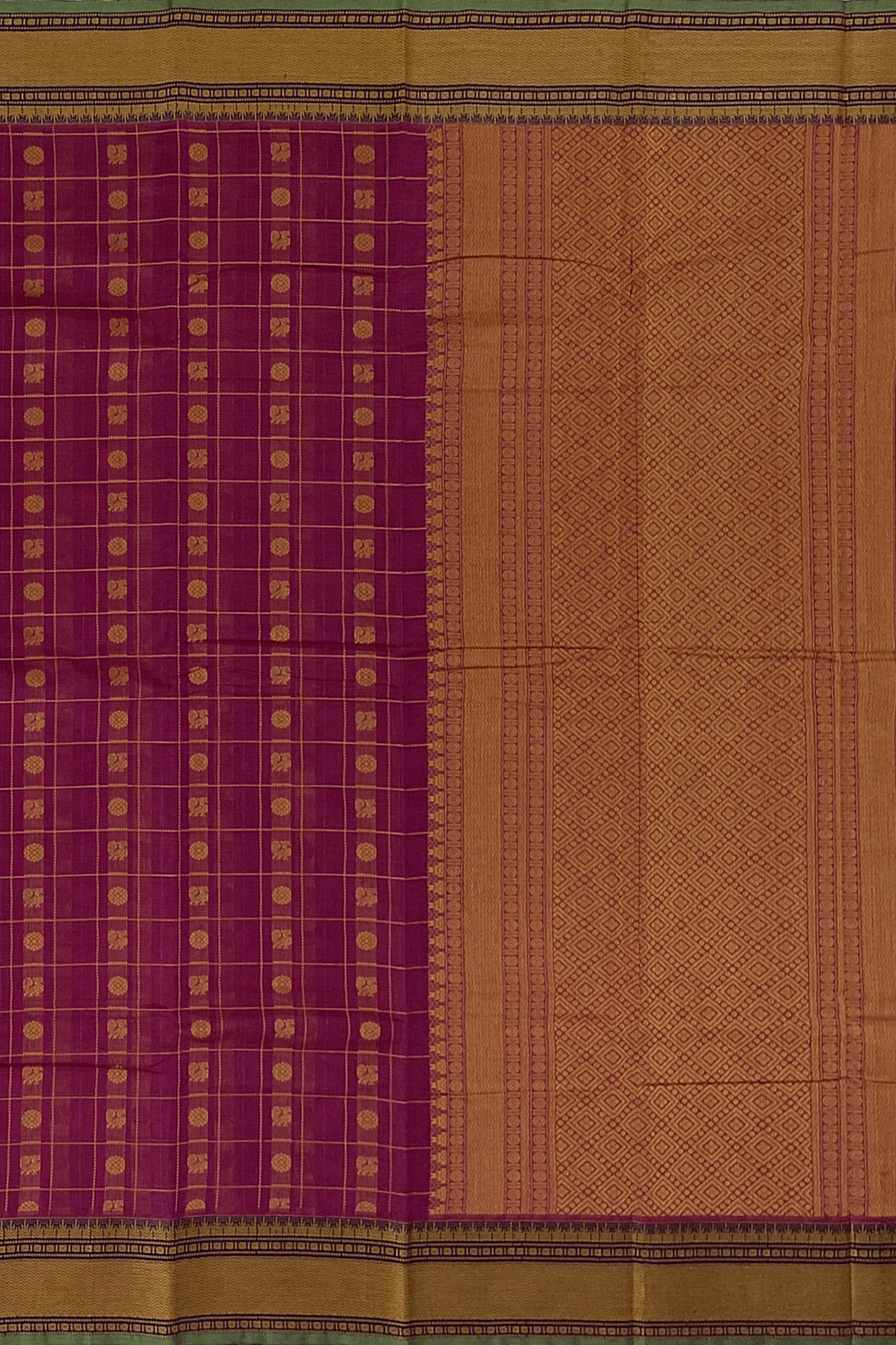 SENSAN Women’s Handloom Kanchi Cotton Saree with Blouse Piece [SKU:754]