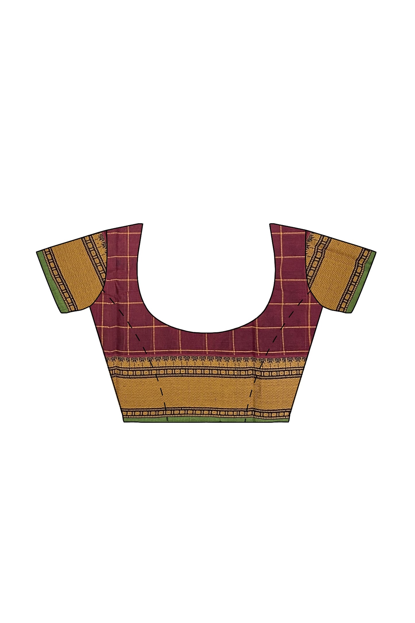 SENSAN Women’s Handloom Kanchi Cotton Saree with Blouse Piece [SKU:754]