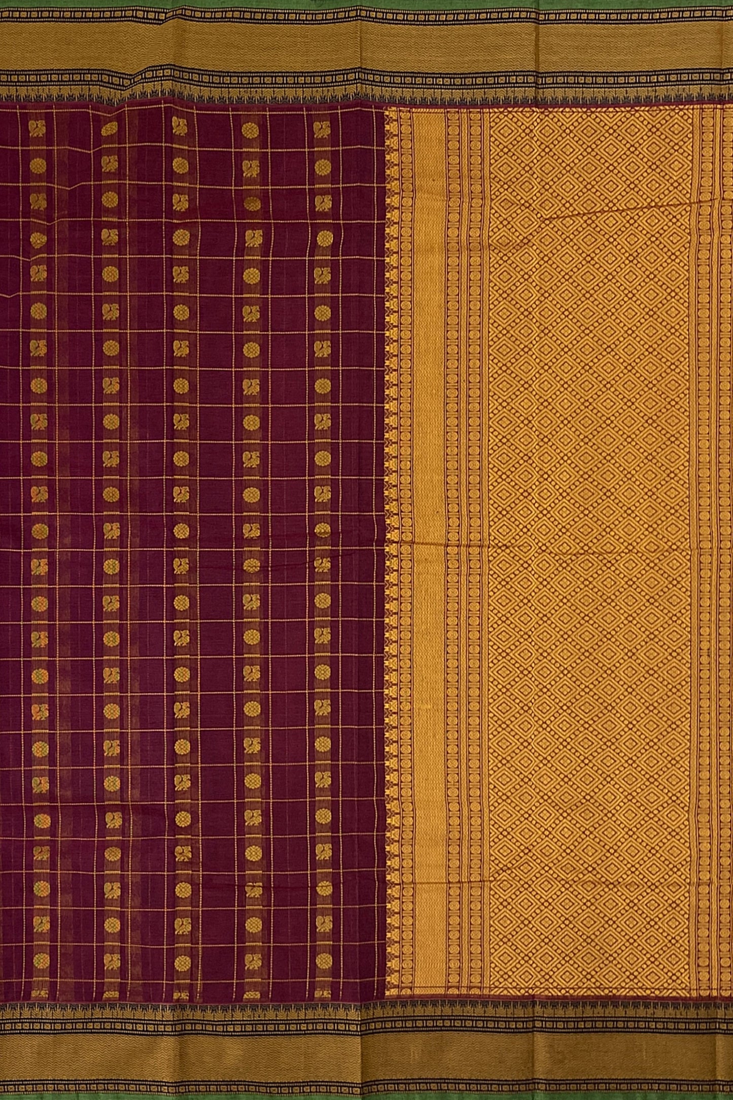 SENSAN Women’s Handloom Kanchi Cotton Saree with Blouse Piece [SKU:754]