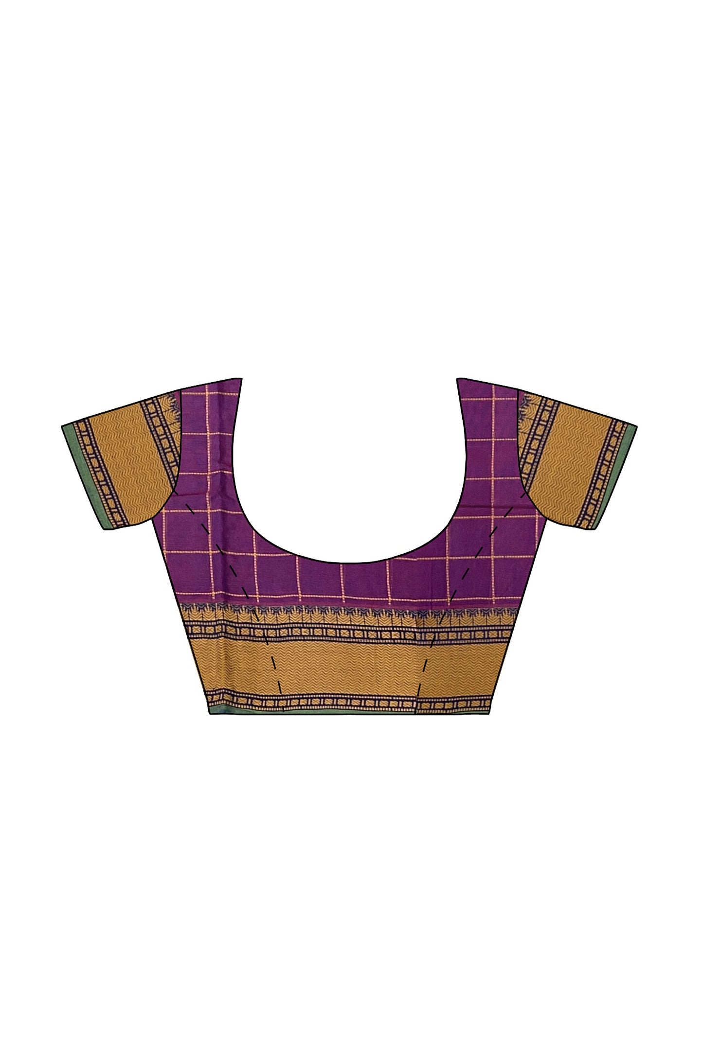 SENSAN Women’s Handloom Kanchi Cotton Saree with Blouse Piece [SKU:754]