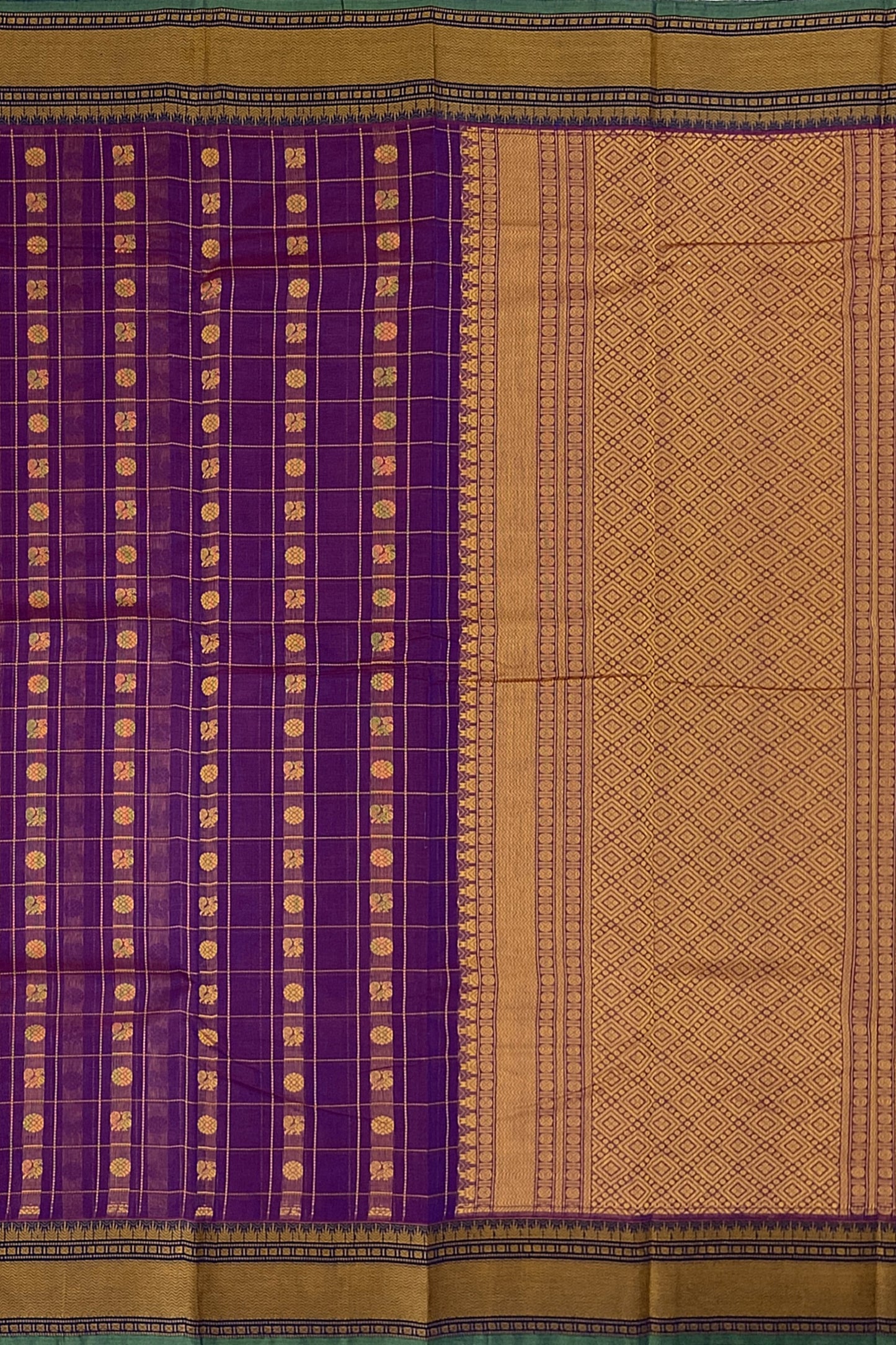 SENSAN Women’s Handloom Kanchi Cotton Saree with Blouse Piece [SKU:754]