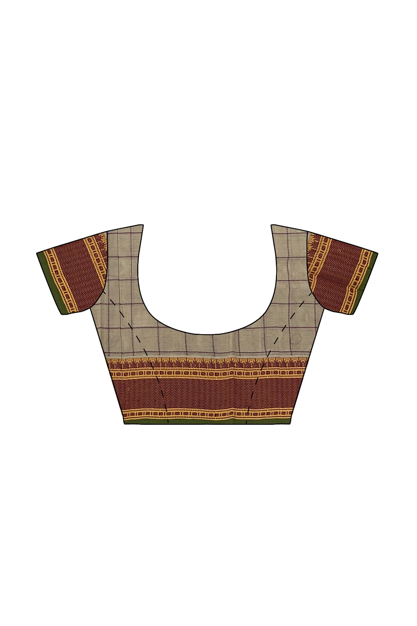 SENSAN Women’s Handloom Kanchi Cotton Saree with Blouse Piece [SKU:754]