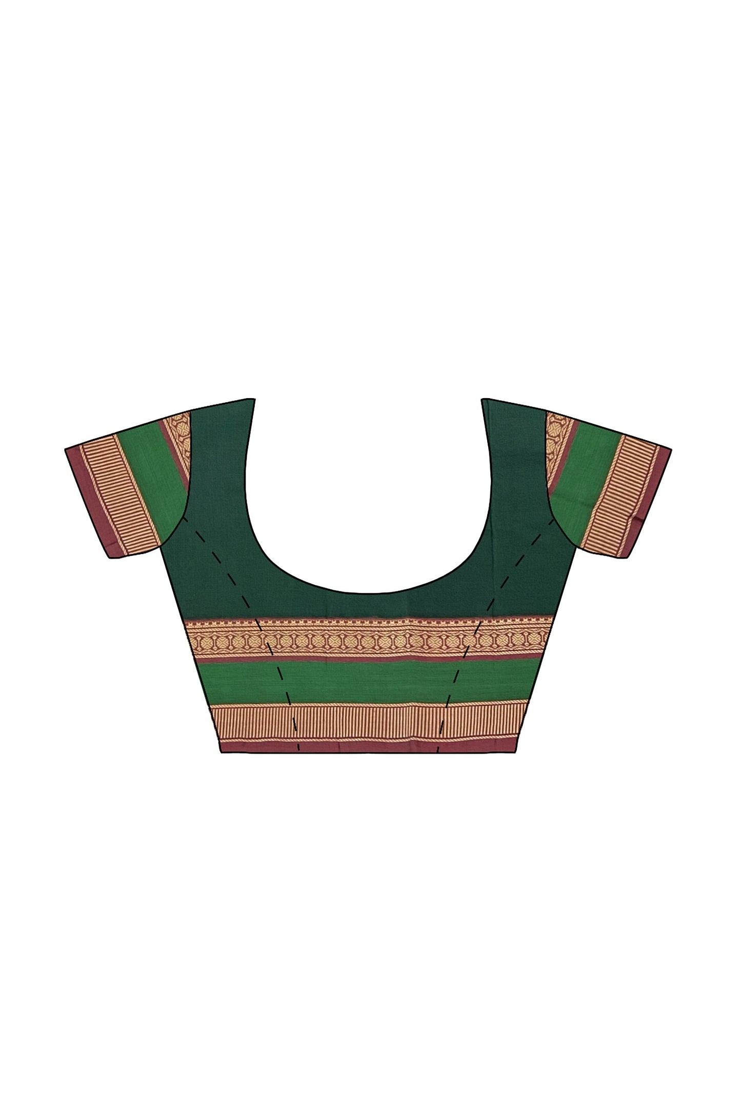 SENSAN Women’s Handloom Kanchi Cotton Saree with Blouse Piece [SKU:758]