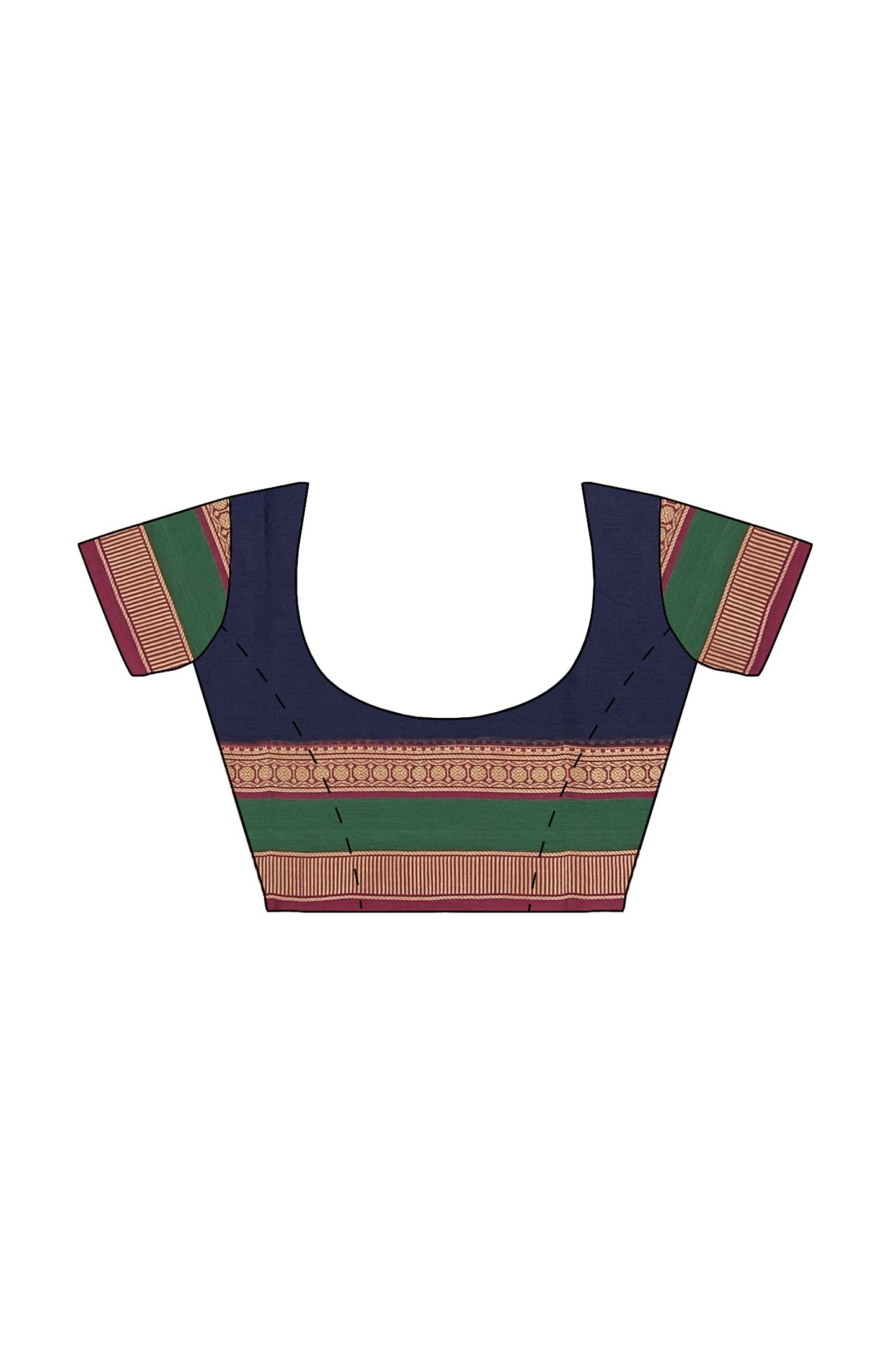 SENSAN Women’s Handloom Kanchi Cotton Saree with Blouse Piece [SKU:758]