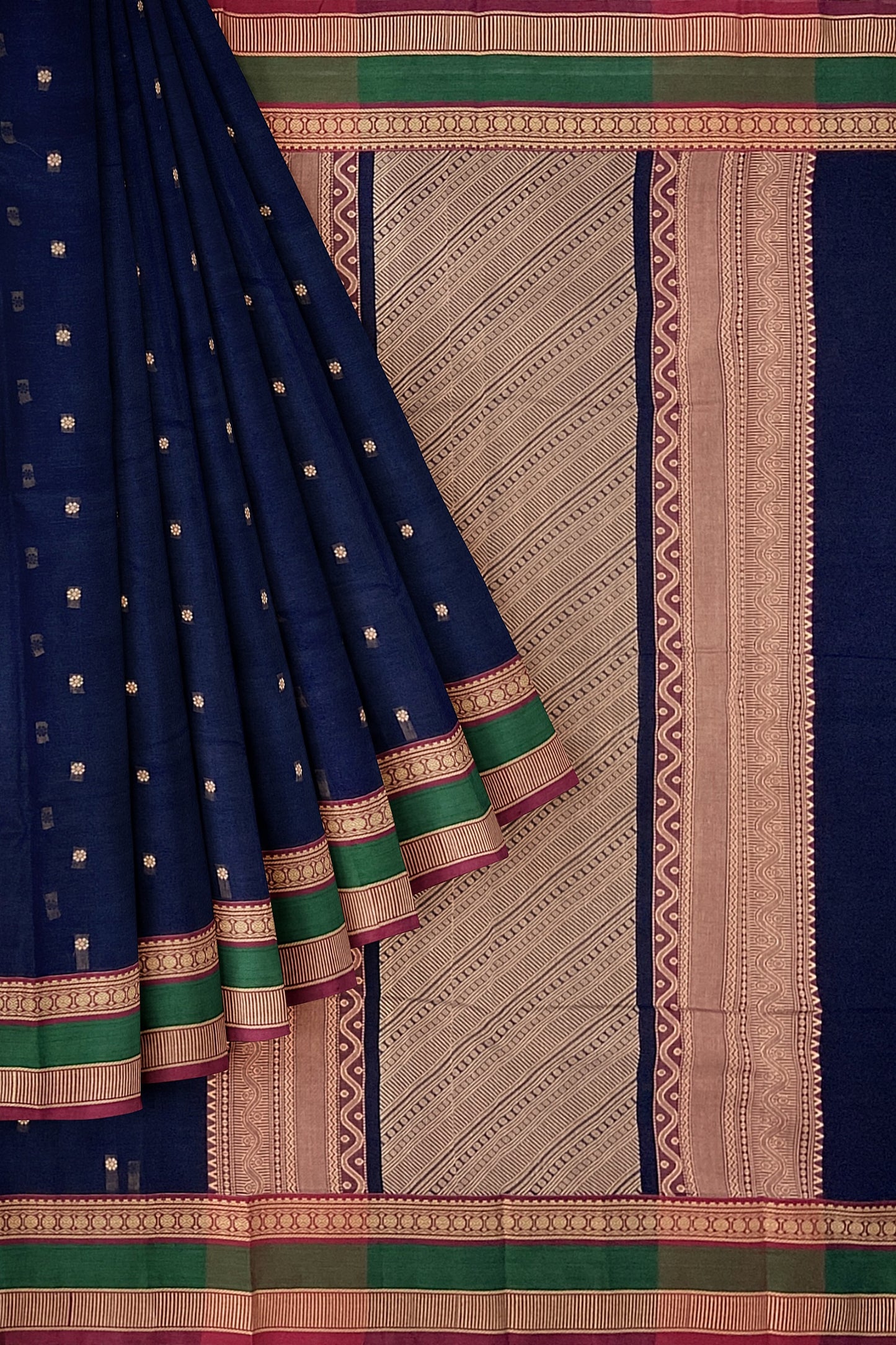 SENSAN Women’s Handloom Kanchi Cotton Saree with Blouse Piece [SKU:758]