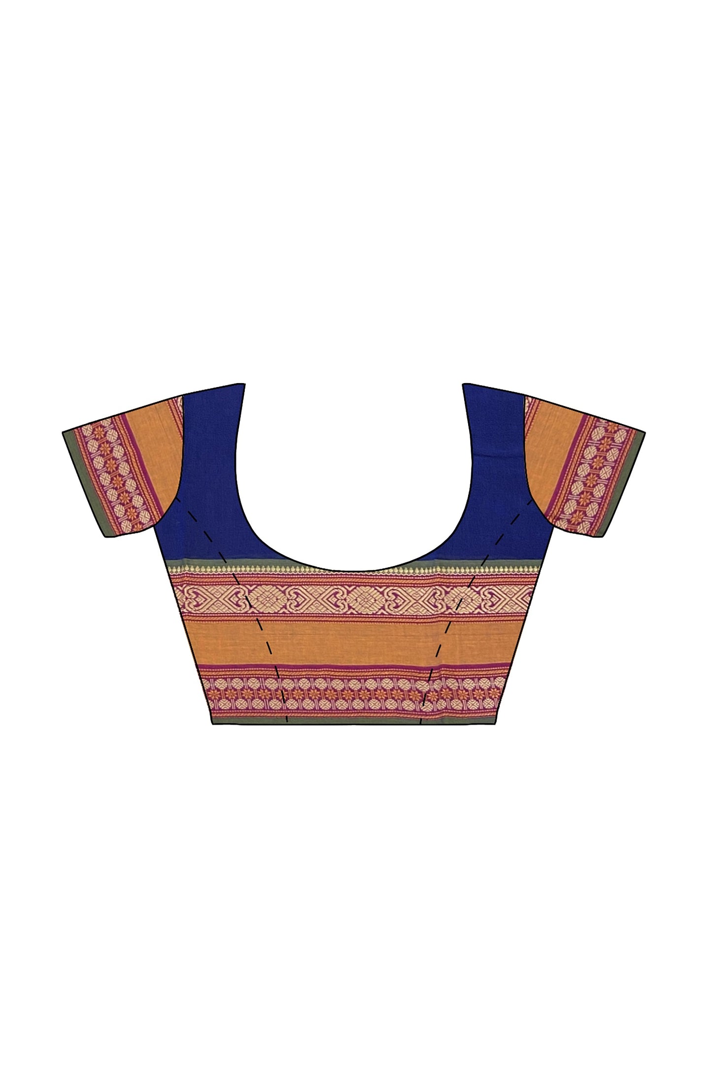 SENSAN Women’s Handloom Kanchi Cotton Saree with Blouse Piece [SKU:766]
