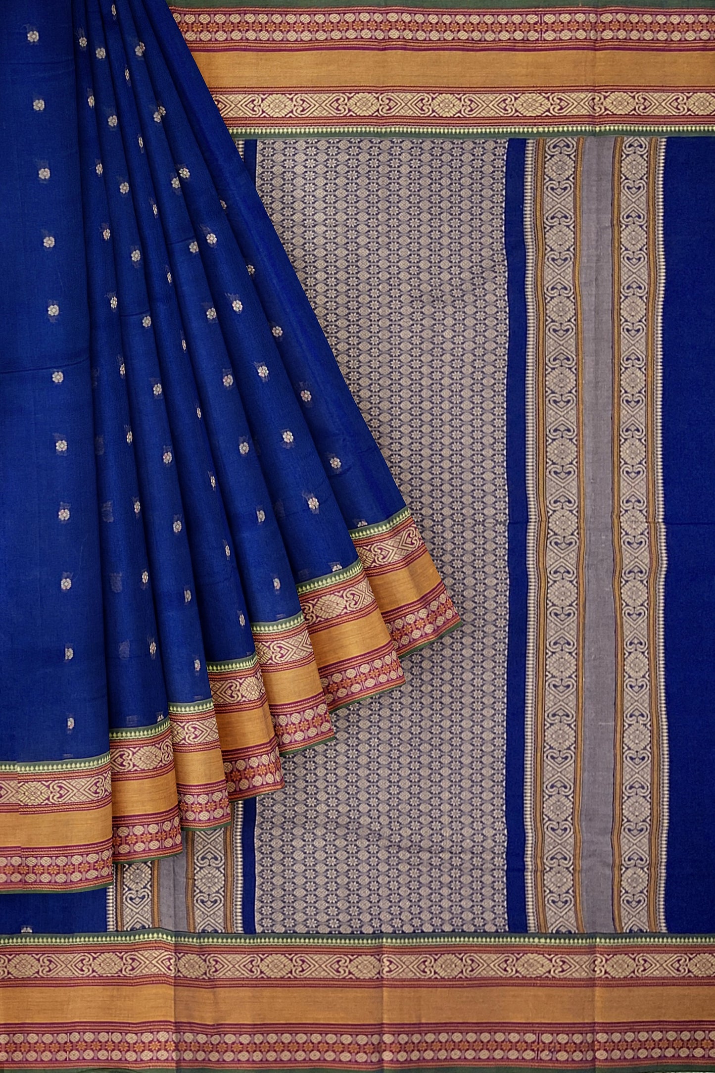 SENSAN Women’s Handloom Kanchi Cotton Saree with Blouse Piece [SKU:766]