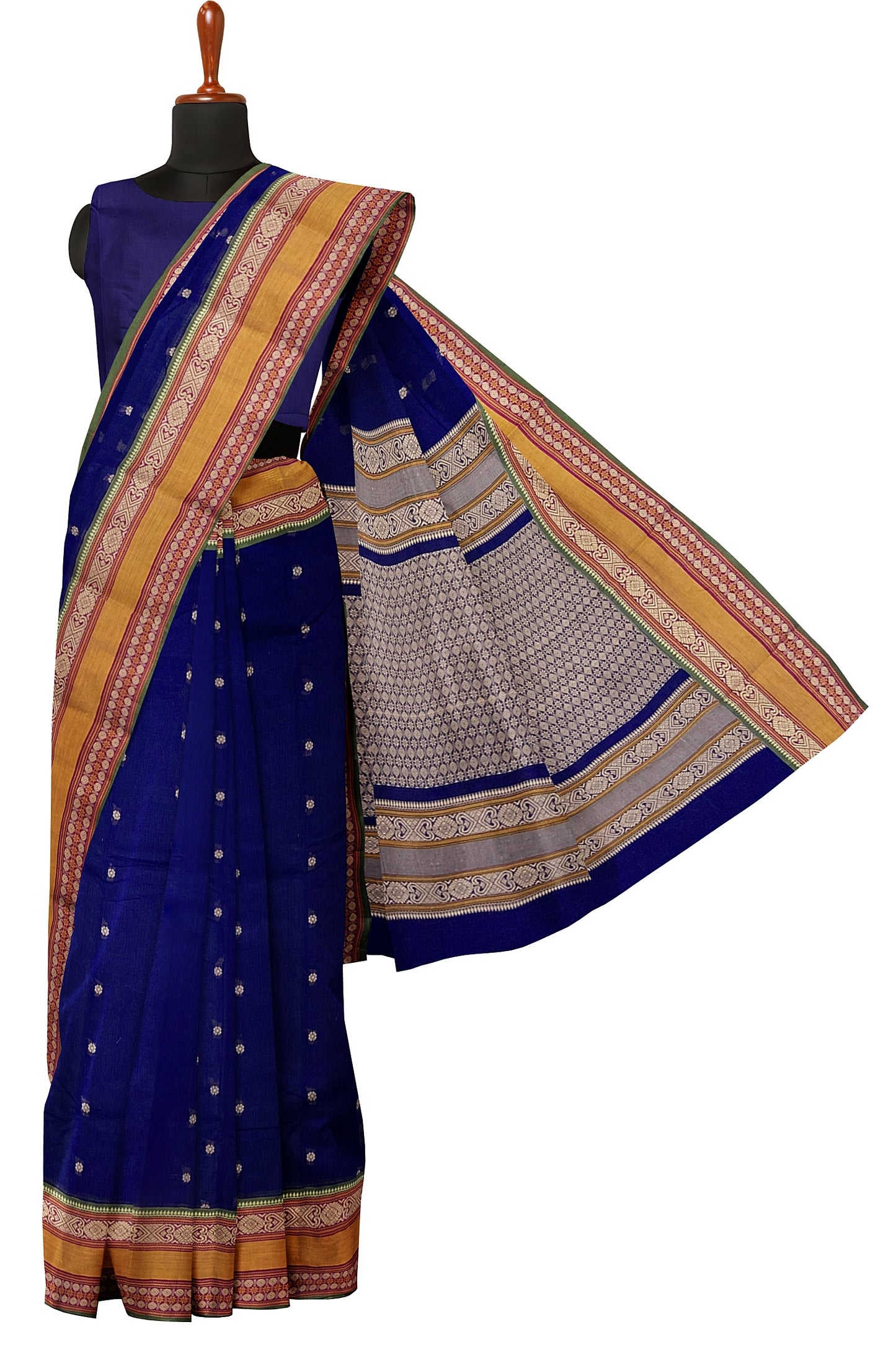SENSAN Women’s Handloom Kanchi Cotton Saree with Blouse Piece [SKU:766]