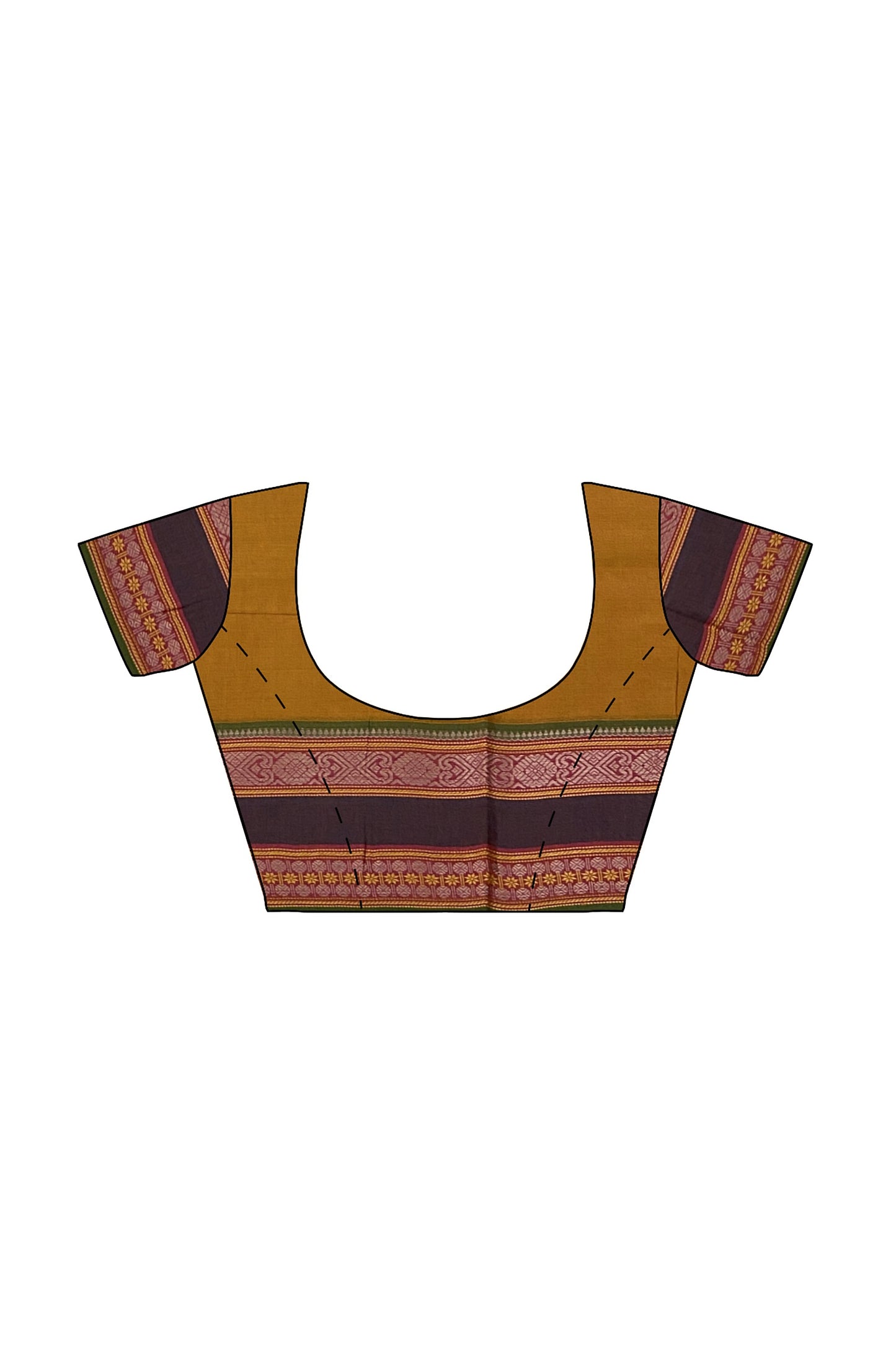 SENSAN Women’s Handloom Kanchi Cotton Saree with Blouse Piece [SKU:766]
