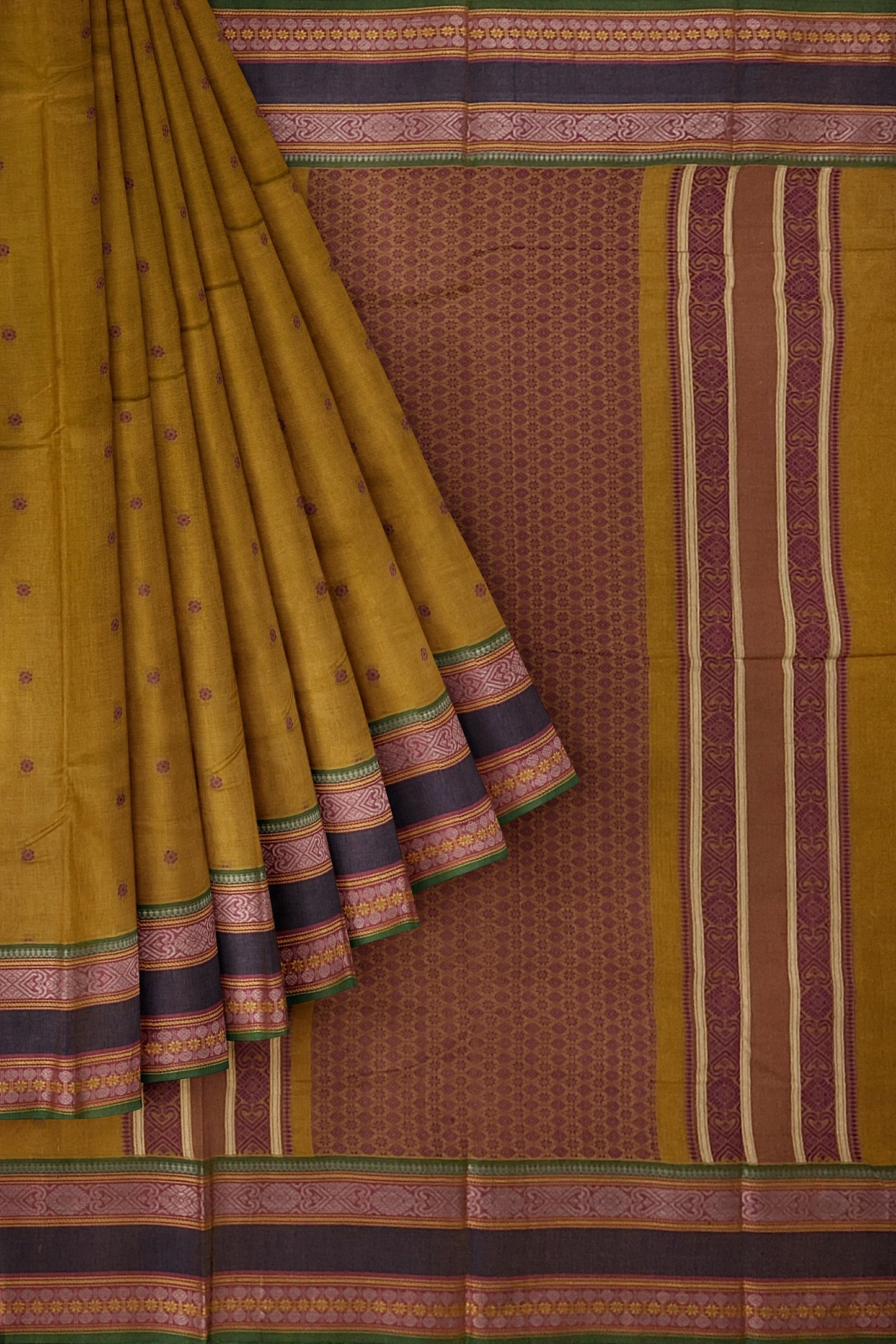 SENSAN Women’s Handloom Kanchi Cotton Saree with Blouse Piece [SKU:766]