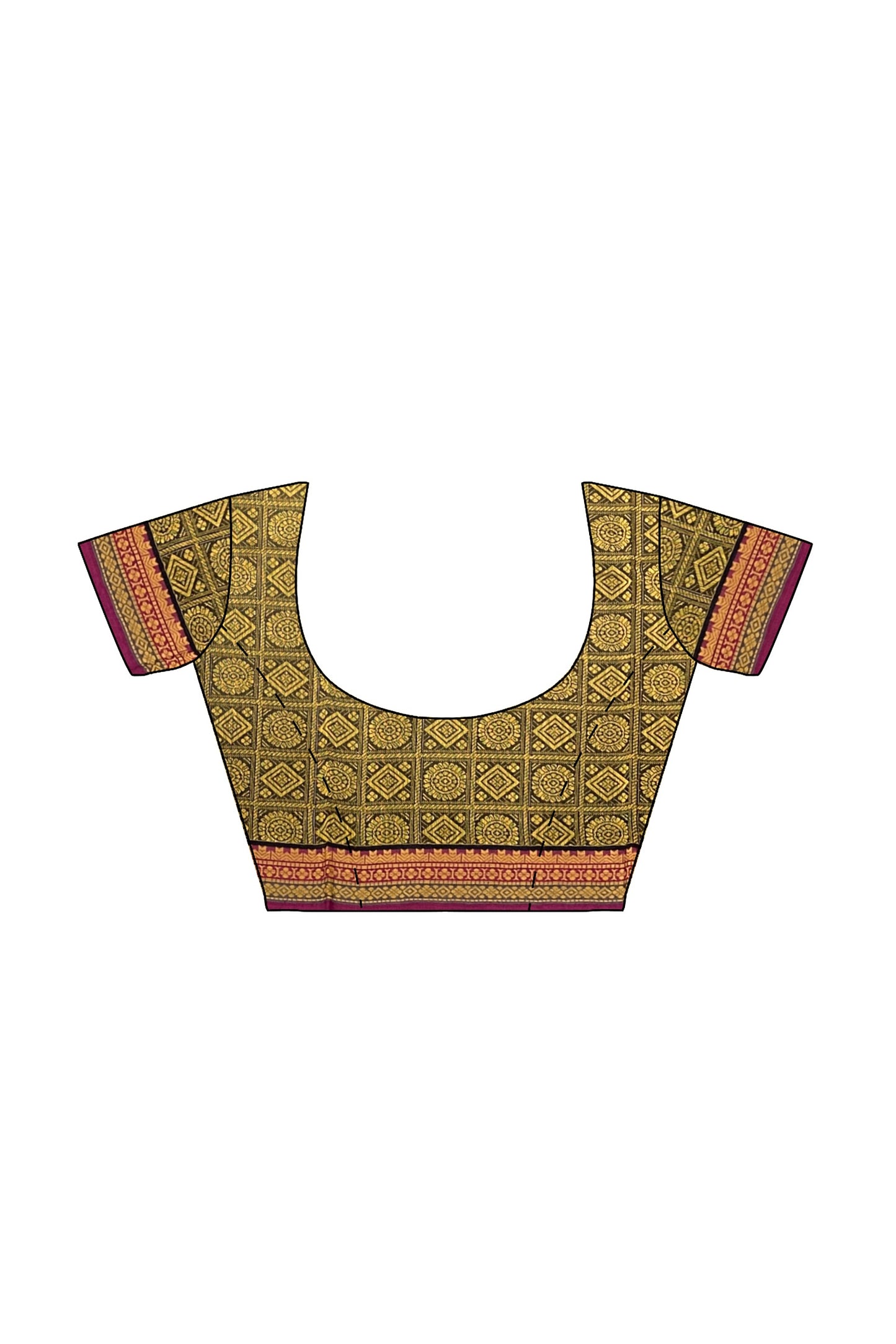 SENSAN Women’s Handloom Kanchi Cotton Saree with Blouse Piece [SKU:767]