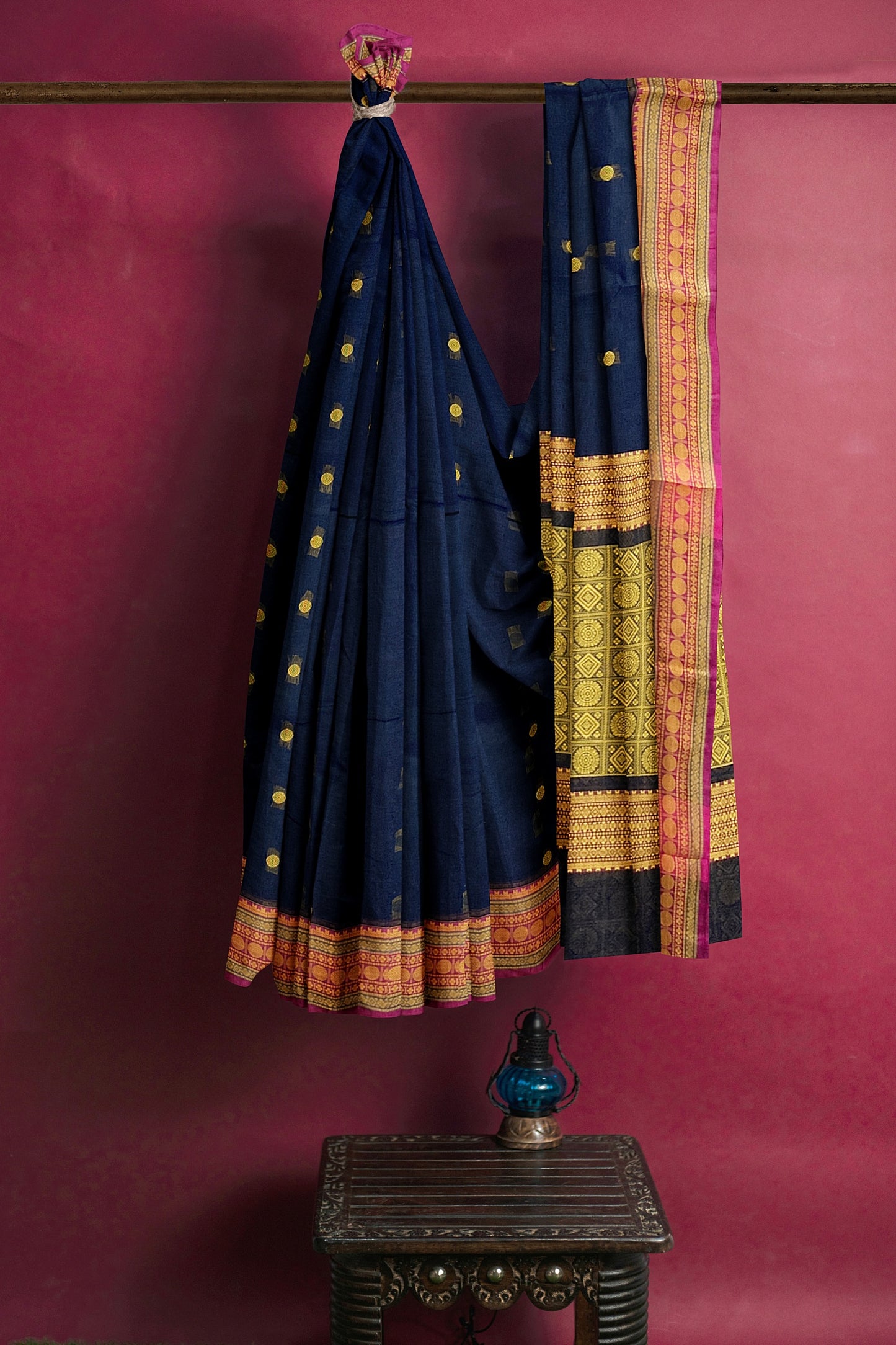SENSAN Women’s Handloom Kanchi Cotton Saree with Blouse Piece [SKU:767]