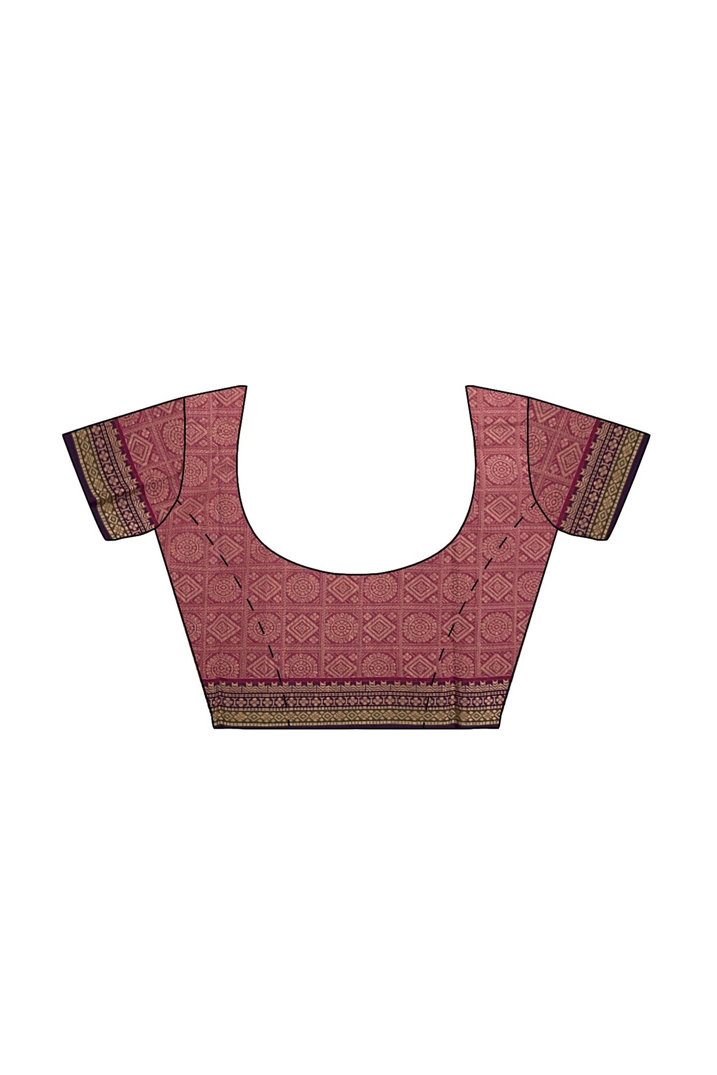 SENSAN Women’s Handloom Kanchi Cotton Saree with Blouse Piece [SKU:767]