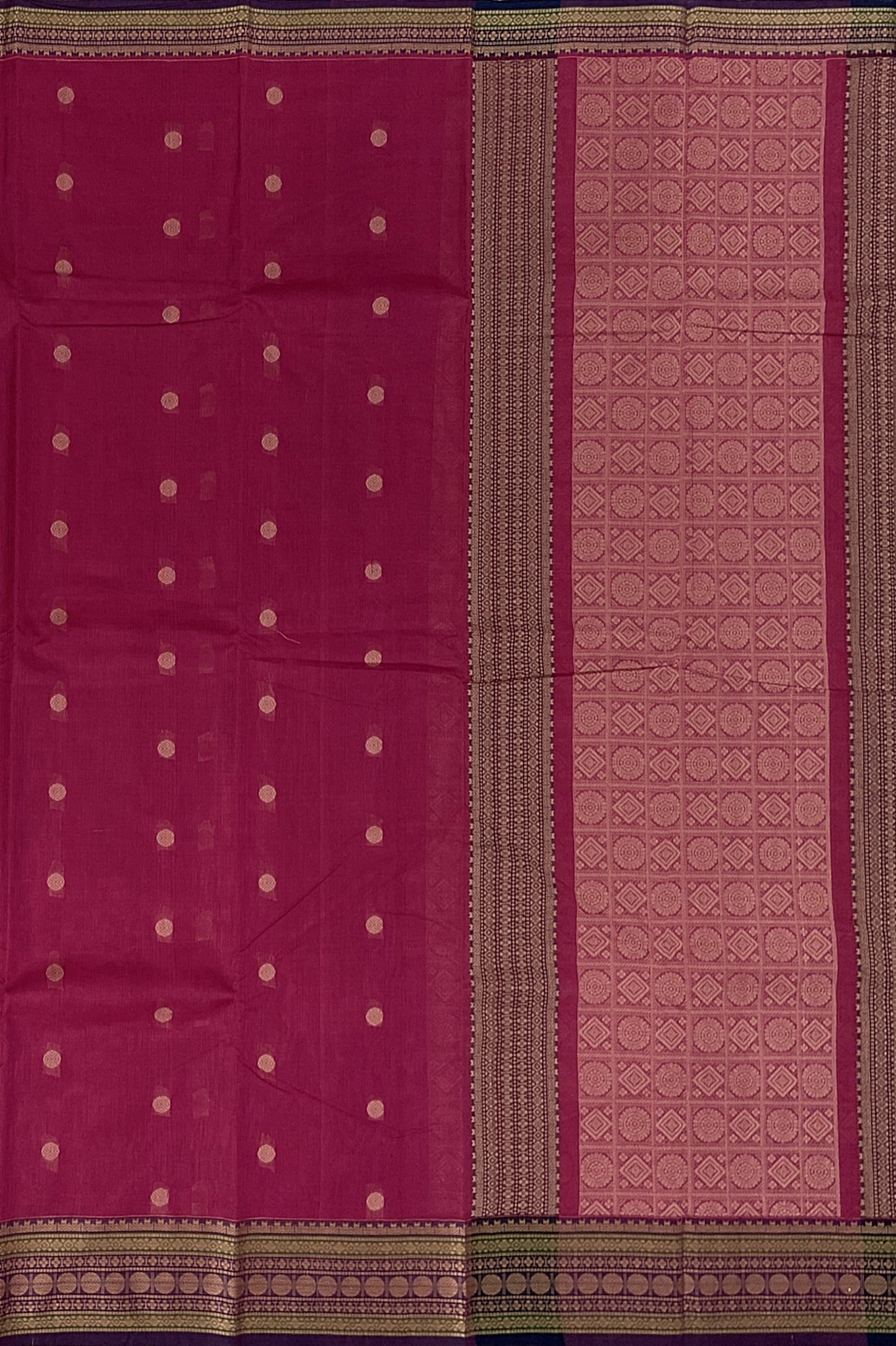 SENSAN Women’s Handloom Kanchi Cotton Saree with Blouse Piece [SKU:767]