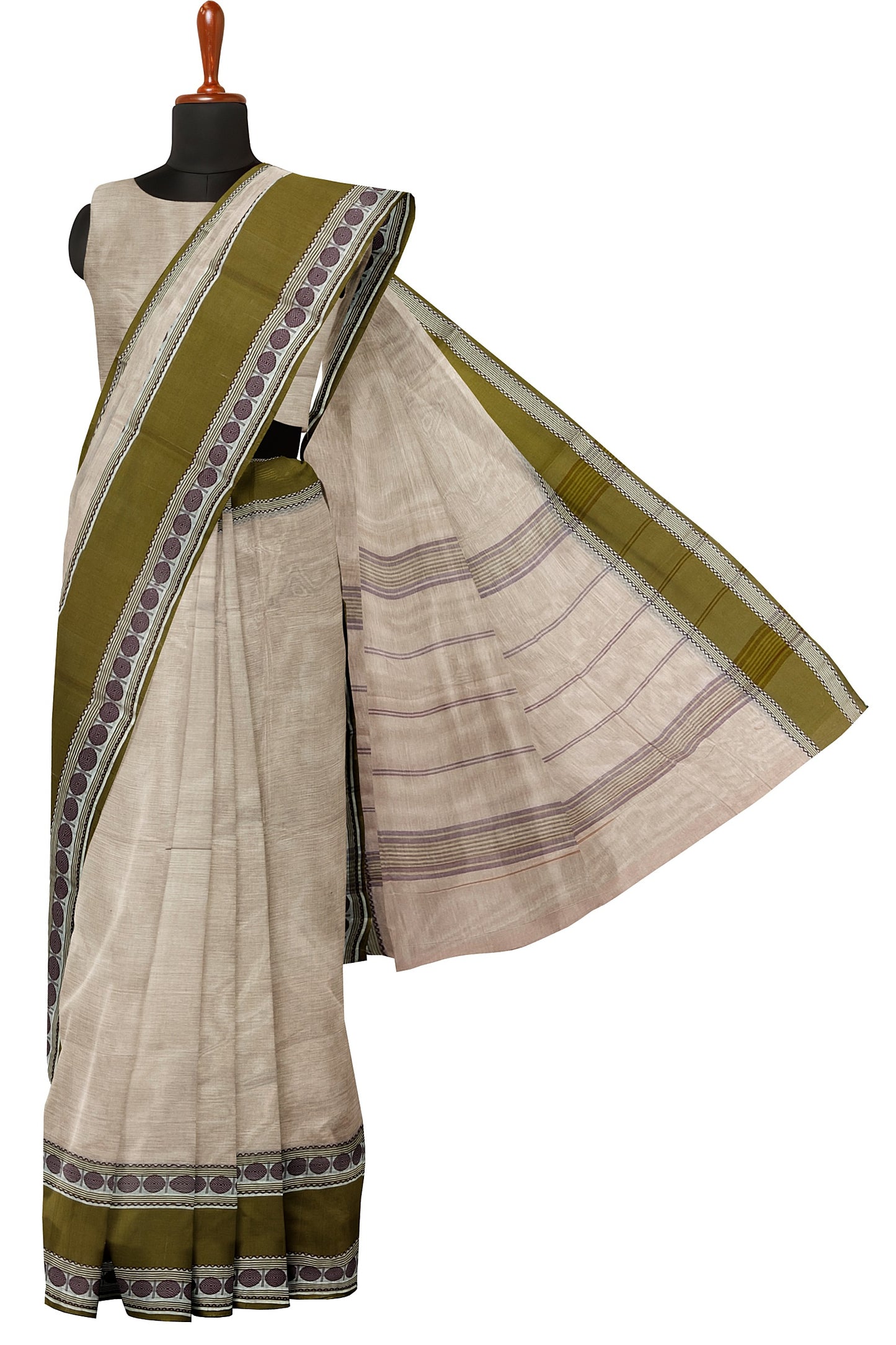 SENSAN Women’s Kanchi Cotton Saree with Blouse Piece [SKU:772]