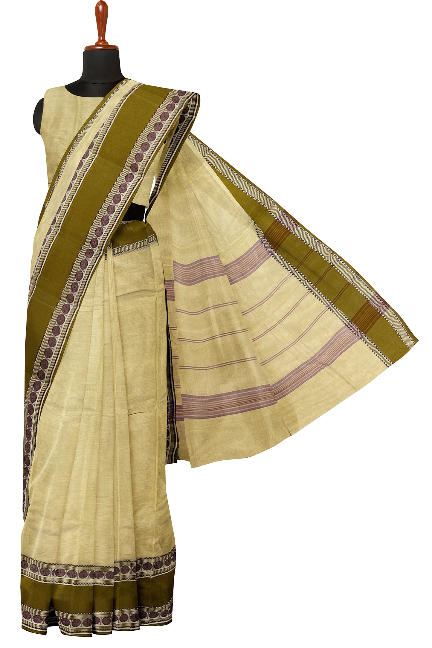 SENSAN Women’s Kanchi Cotton Saree with Blouse Piece [SKU:772]