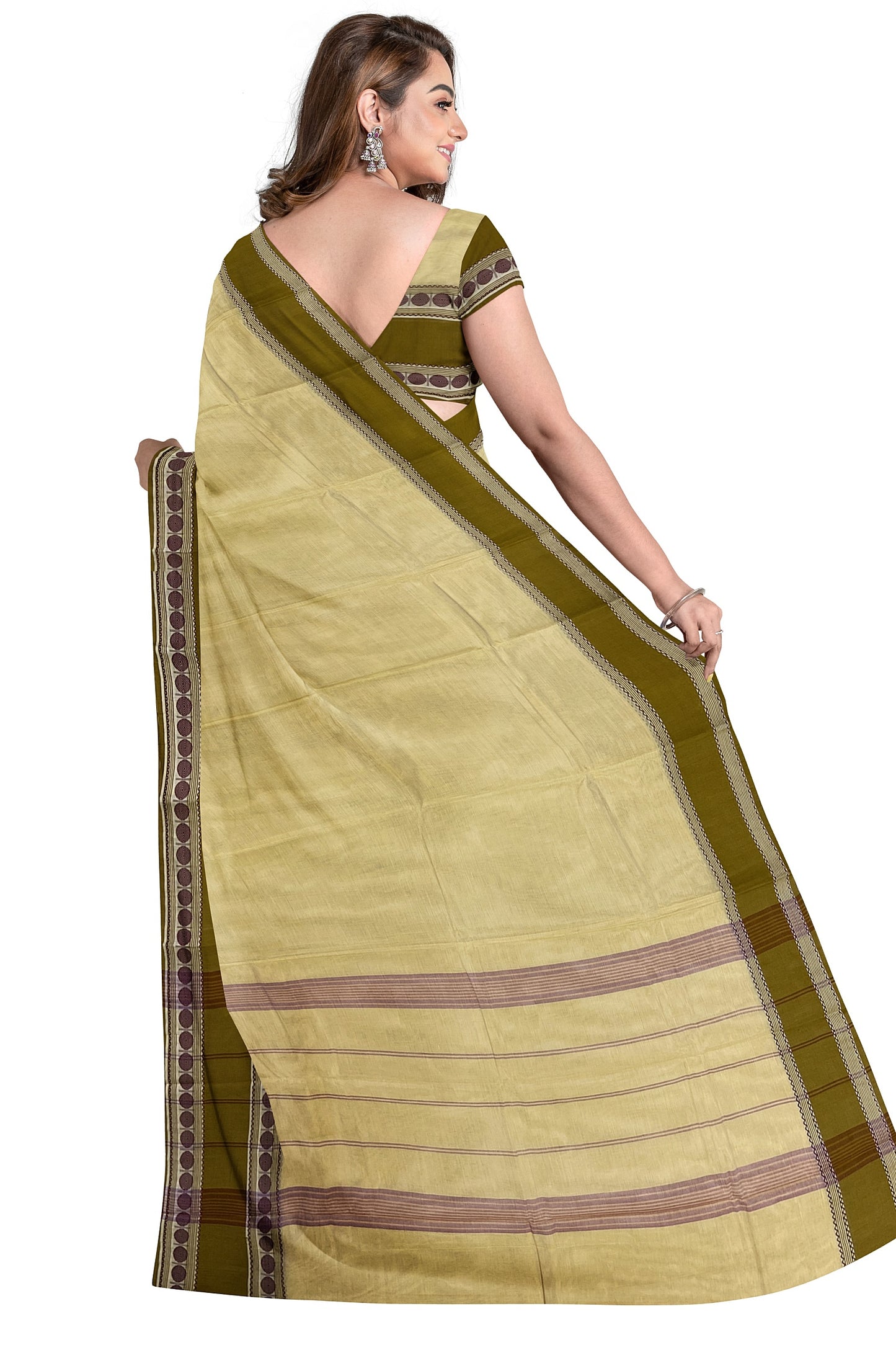 SENSAN Women’s Kanchi Cotton Saree with Blouse Piece [SKU:772]