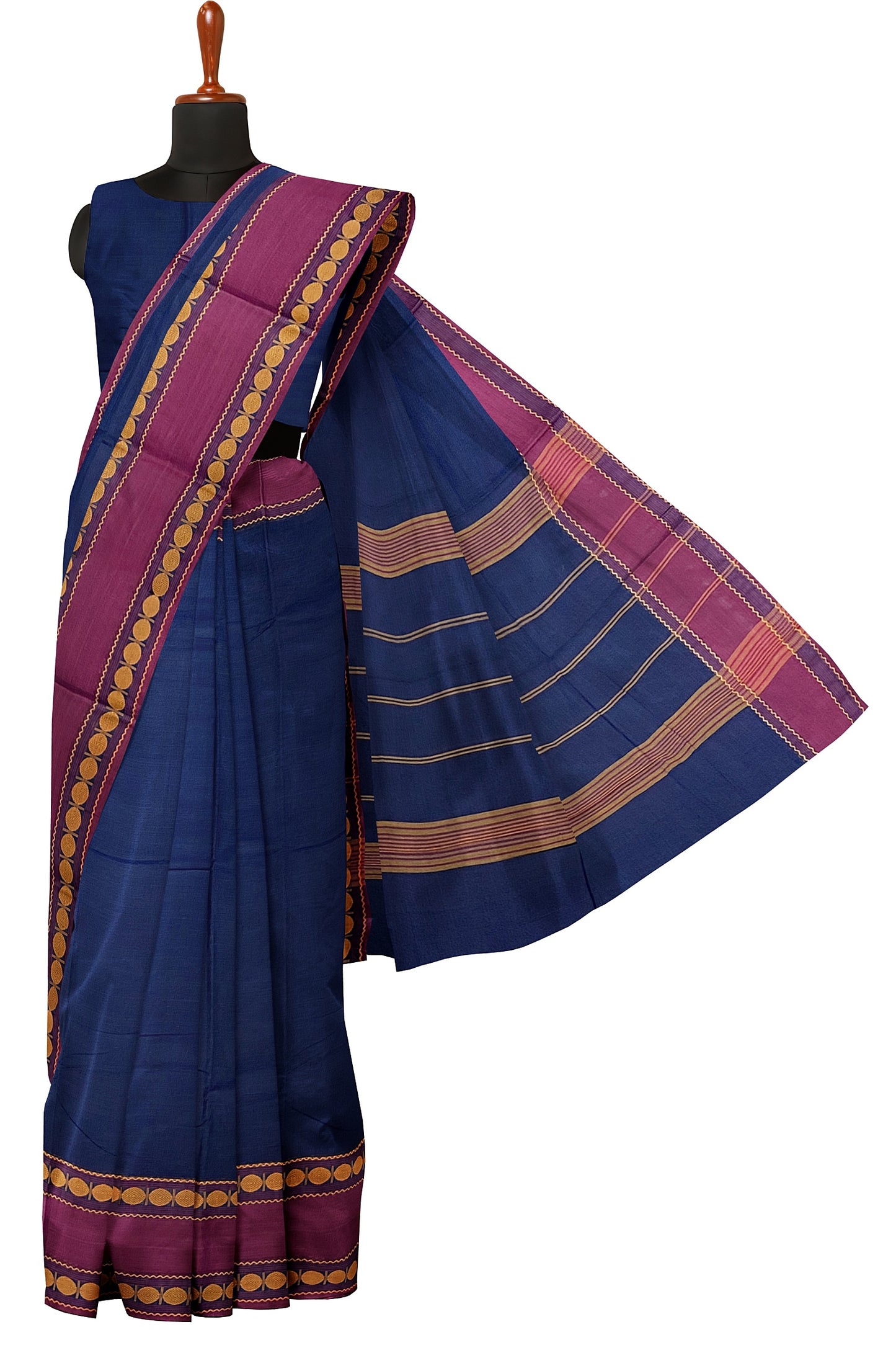 SENSAN Women’s Kanchi Cotton Saree with Blouse Piece [SKU:772]