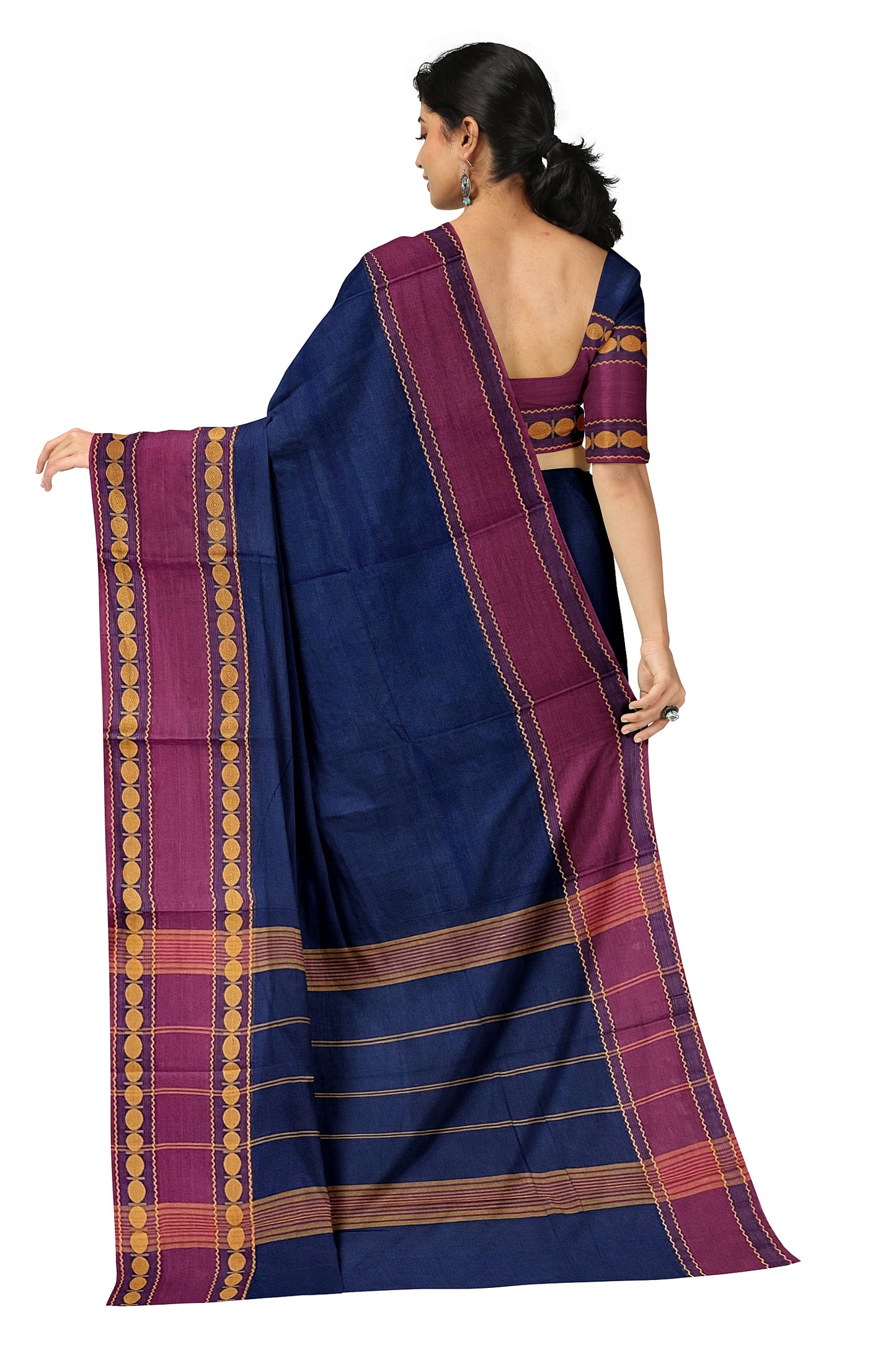 SENSAN Women’s Kanchi Cotton Saree with Blouse Piece [SKU:772]