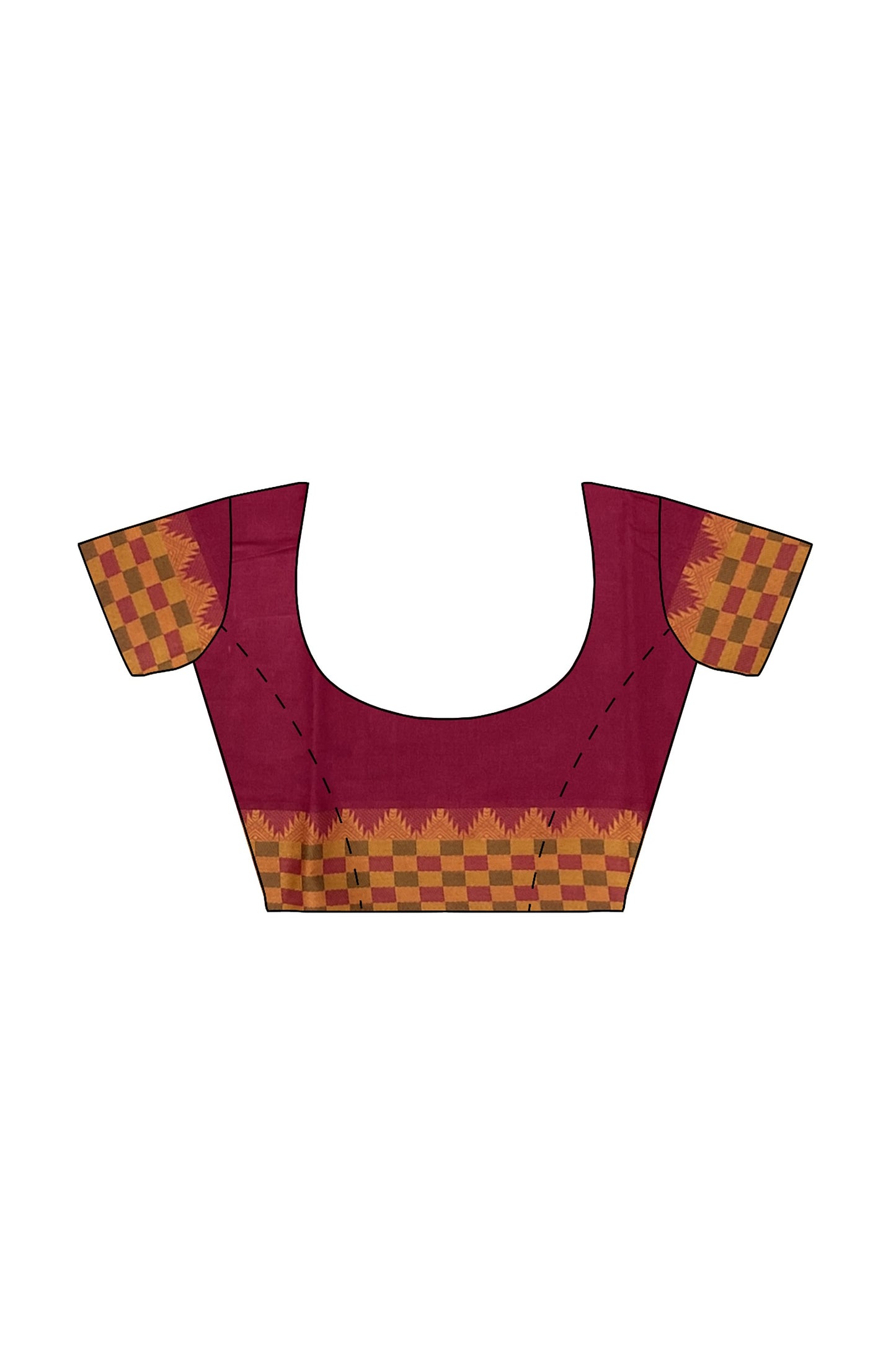 SENSAN Women’s  Kanchi Cotton Saree with Blouse Piece [SKU:773]