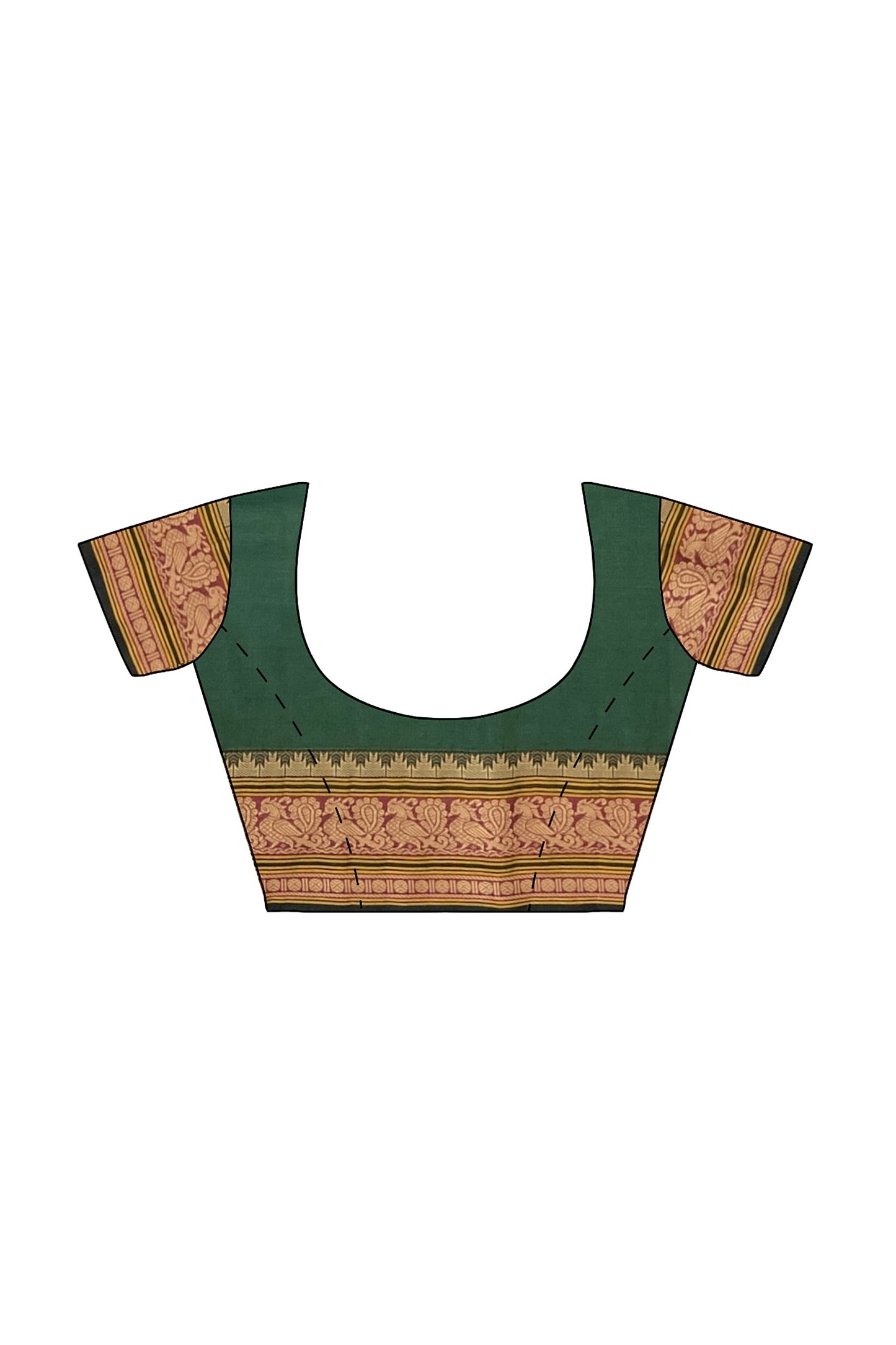 SENSAN Women’s  Kanchi Cotton Saree with Blouse Piece [SKU:779]