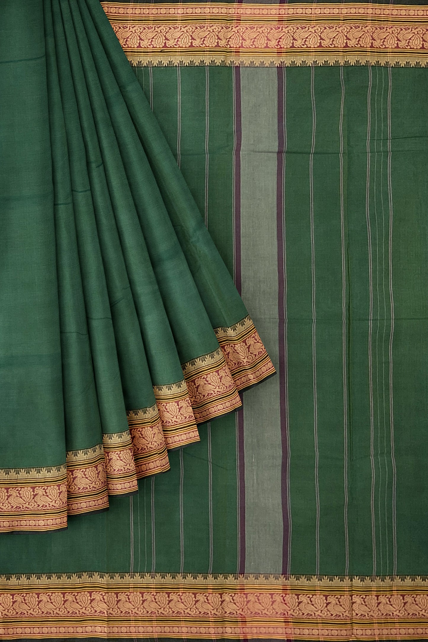 SENSAN Women’s  Kanchi Cotton Saree with Blouse Piece [SKU:779]