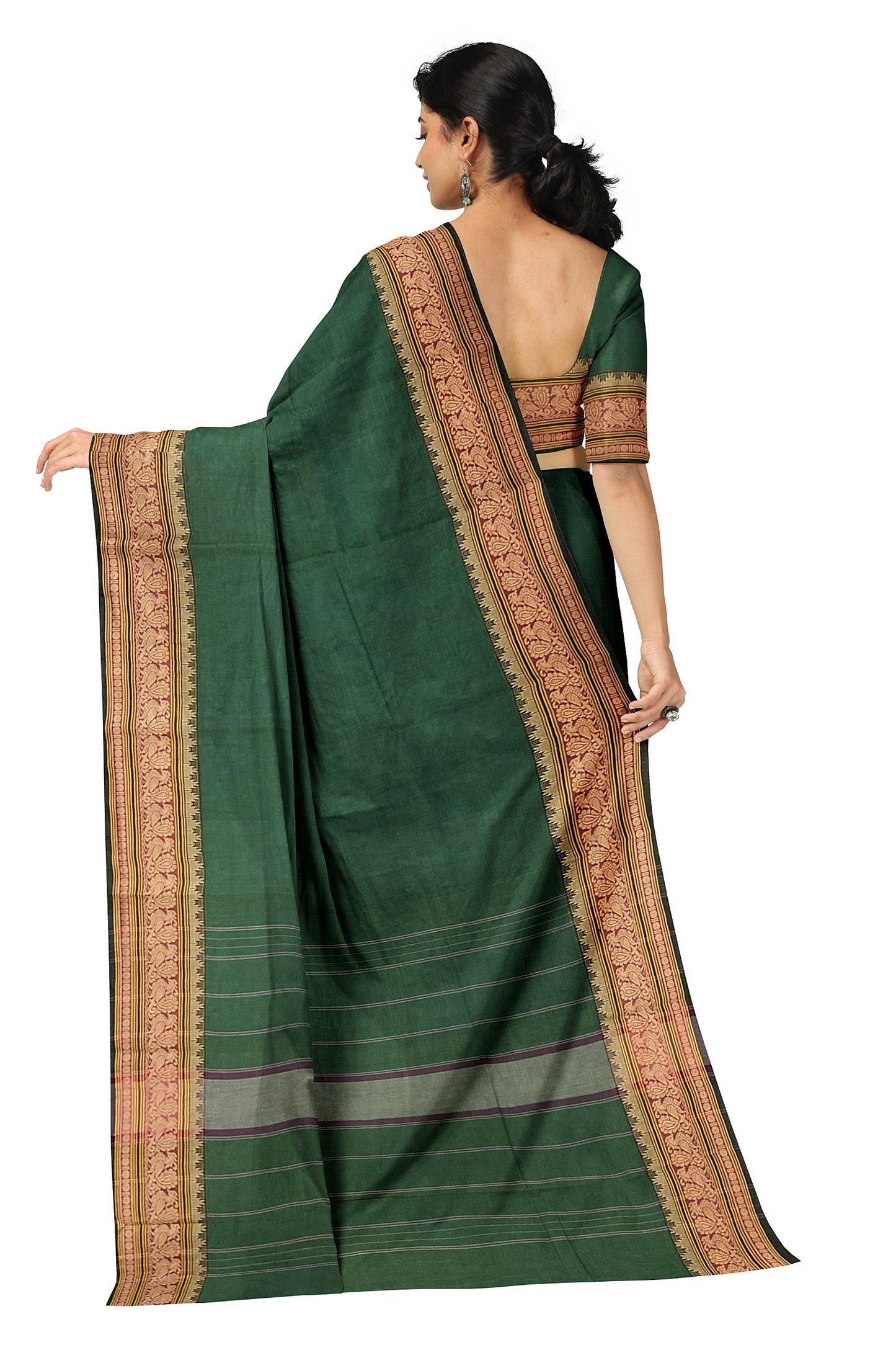 SENSAN Women’s  Kanchi Cotton Saree with Blouse Piece [SKU:779]