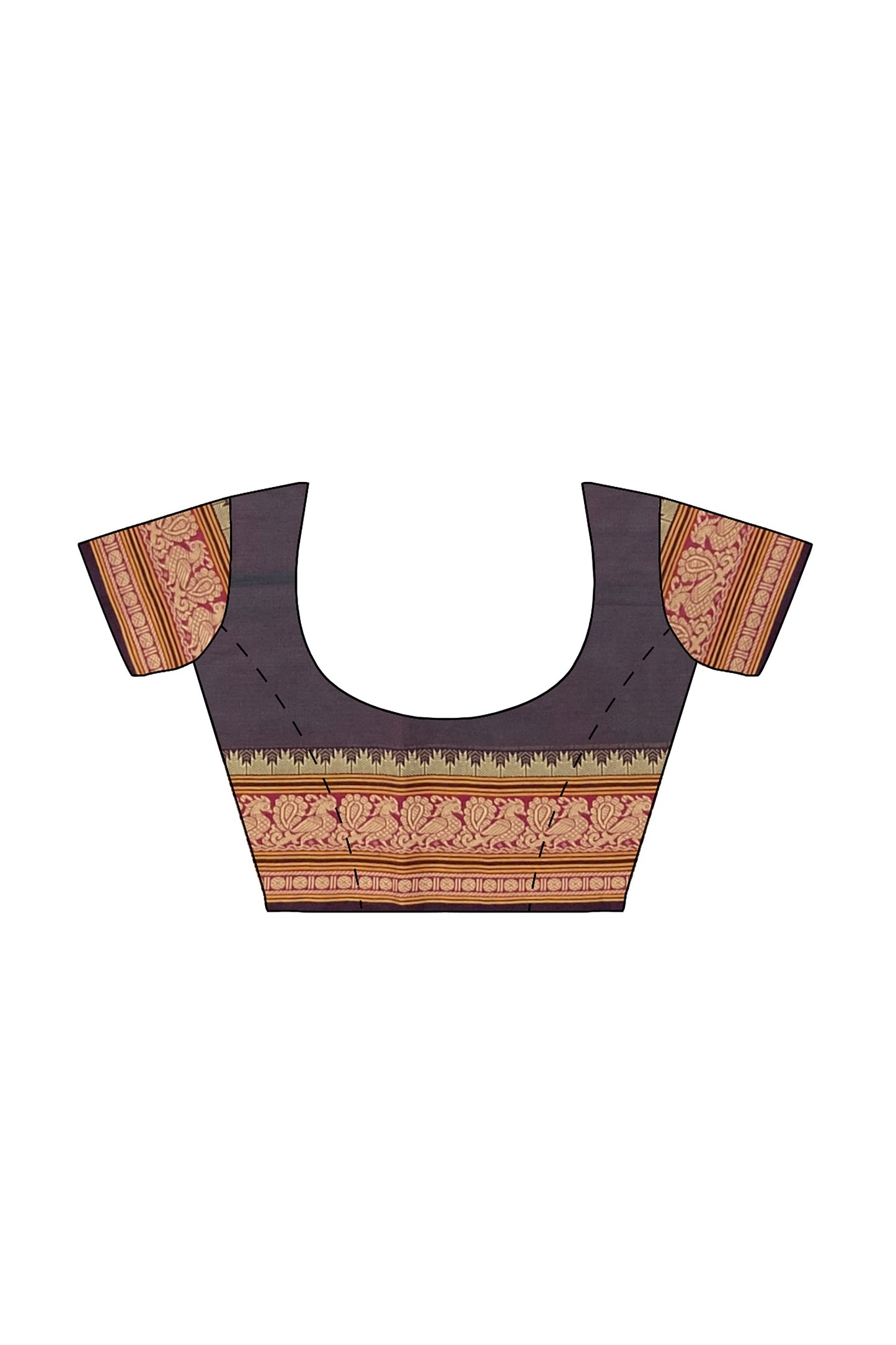SENSAN Women’s  Kanchi Cotton Saree with Blouse Piece [SKU:779]