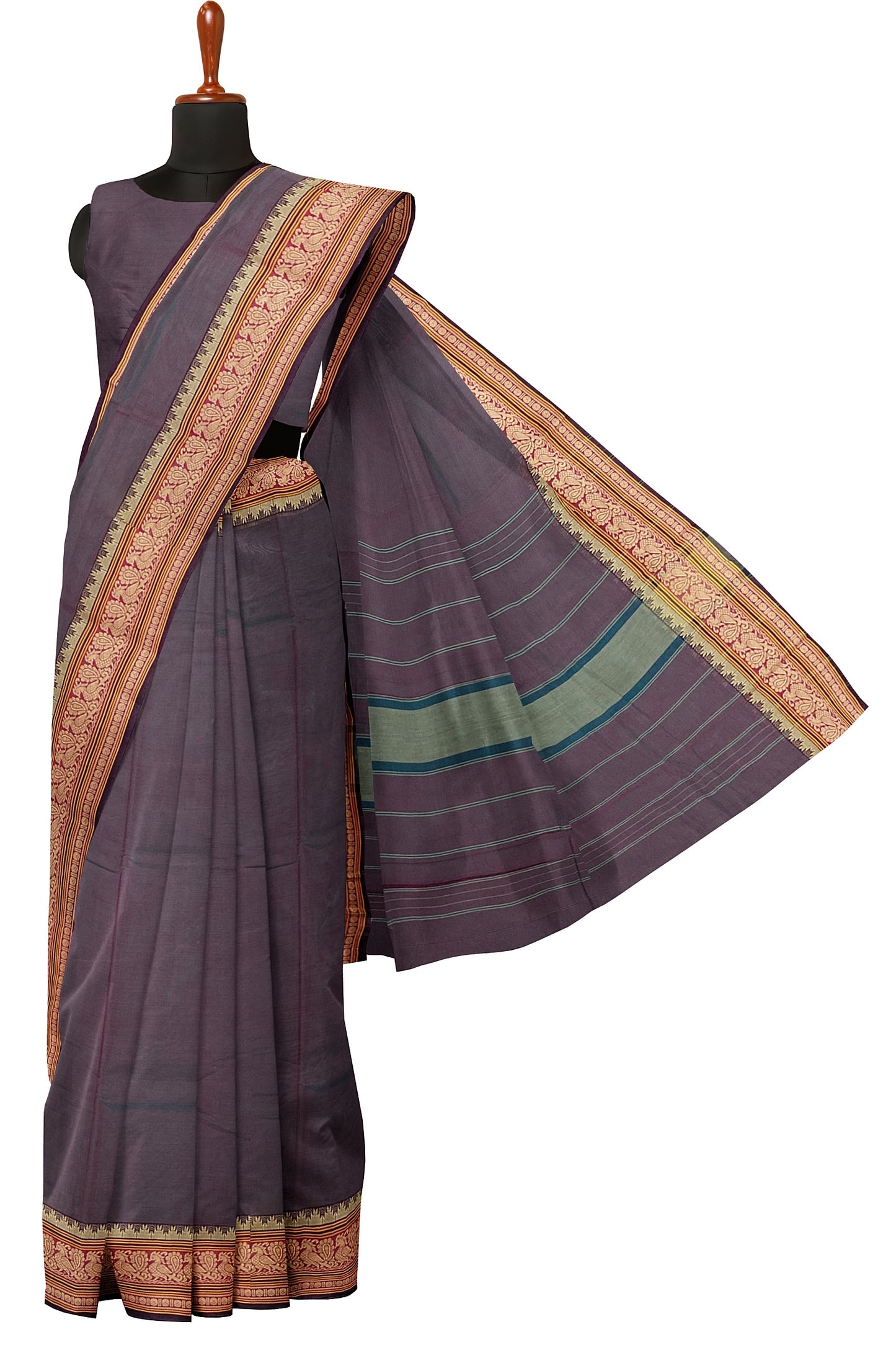 SENSAN Women’s  Kanchi Cotton Saree with Blouse Piece [SKU:779]