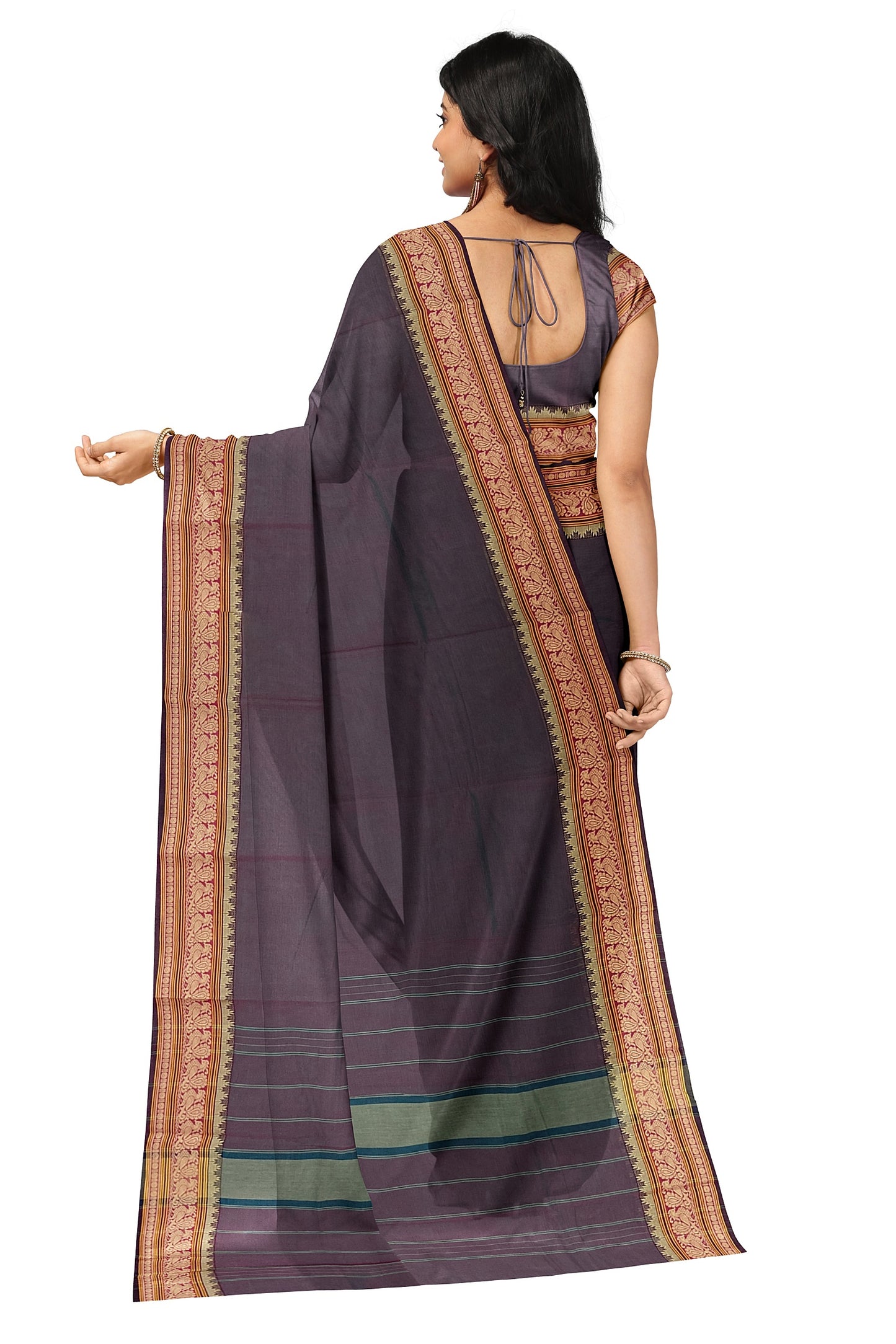 SENSAN Women’s  Kanchi Cotton Saree with Blouse Piece [SKU:779]