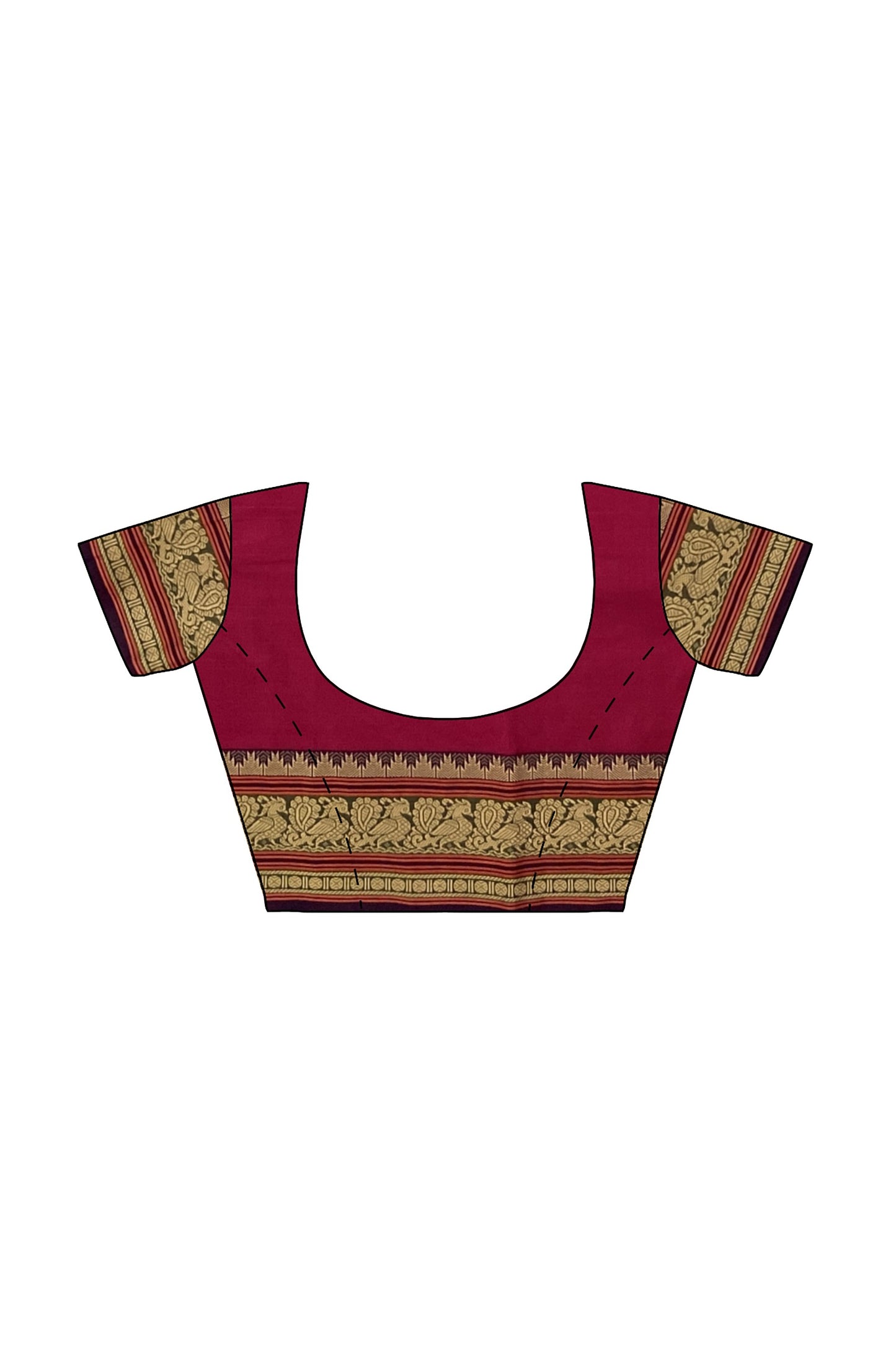 SENSAN Women’s  Kanchi Cotton Saree with Blouse Piece [SKU:779]
