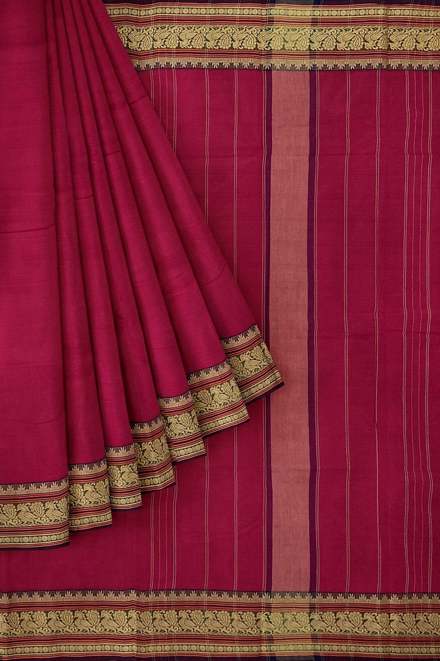 SENSAN Women’s  Kanchi Cotton Saree with Blouse Piece [SKU:779]
