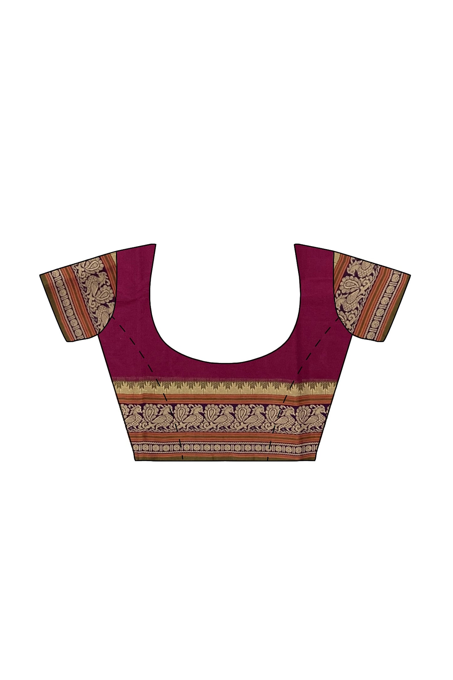 SENSAN Women’s  Kanchi Cotton Saree with Blouse Piece [SKU:779]