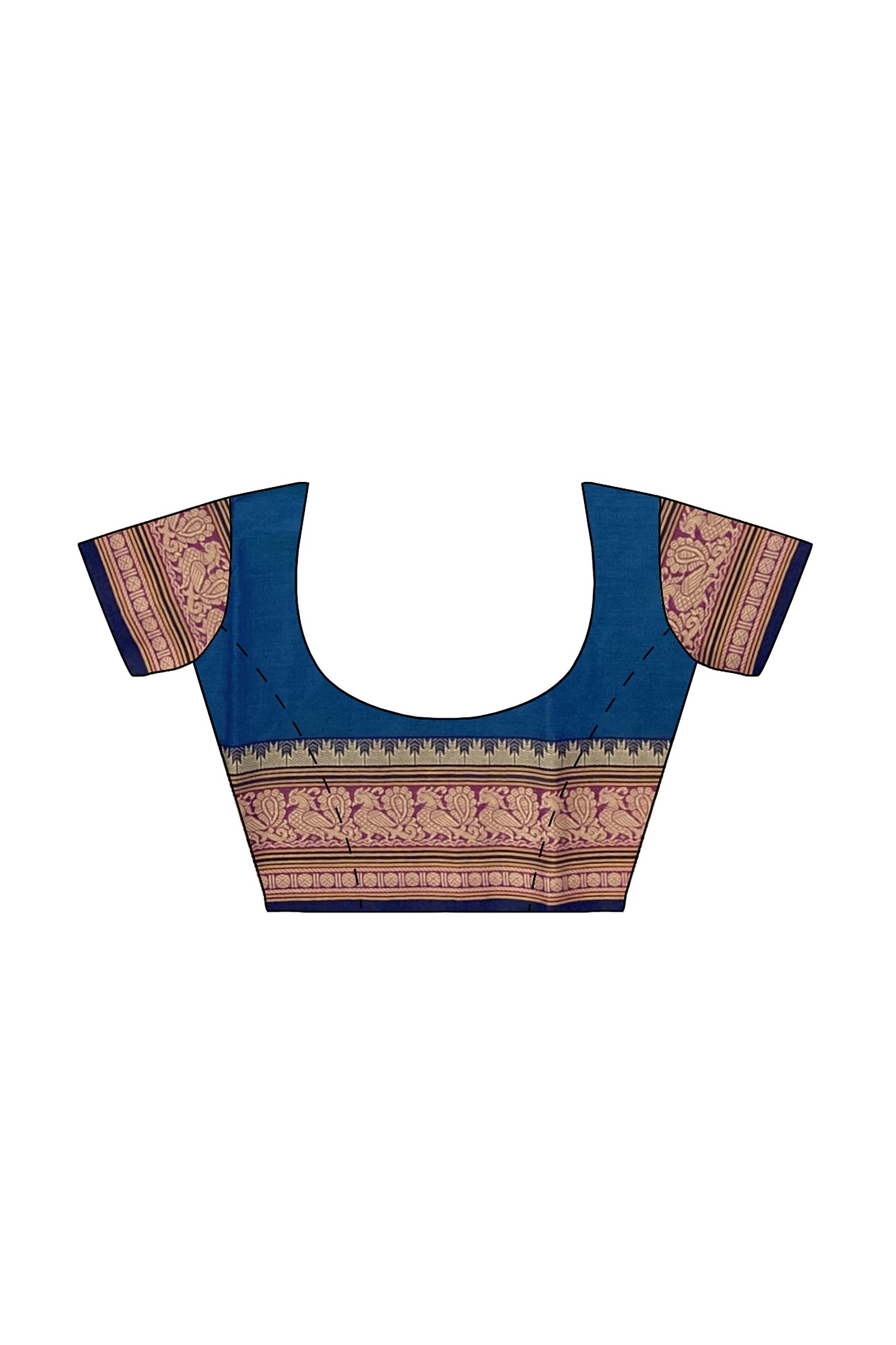 SENSAN Women’s  Kanchi Cotton Saree with Blouse Piece [SKU:779]