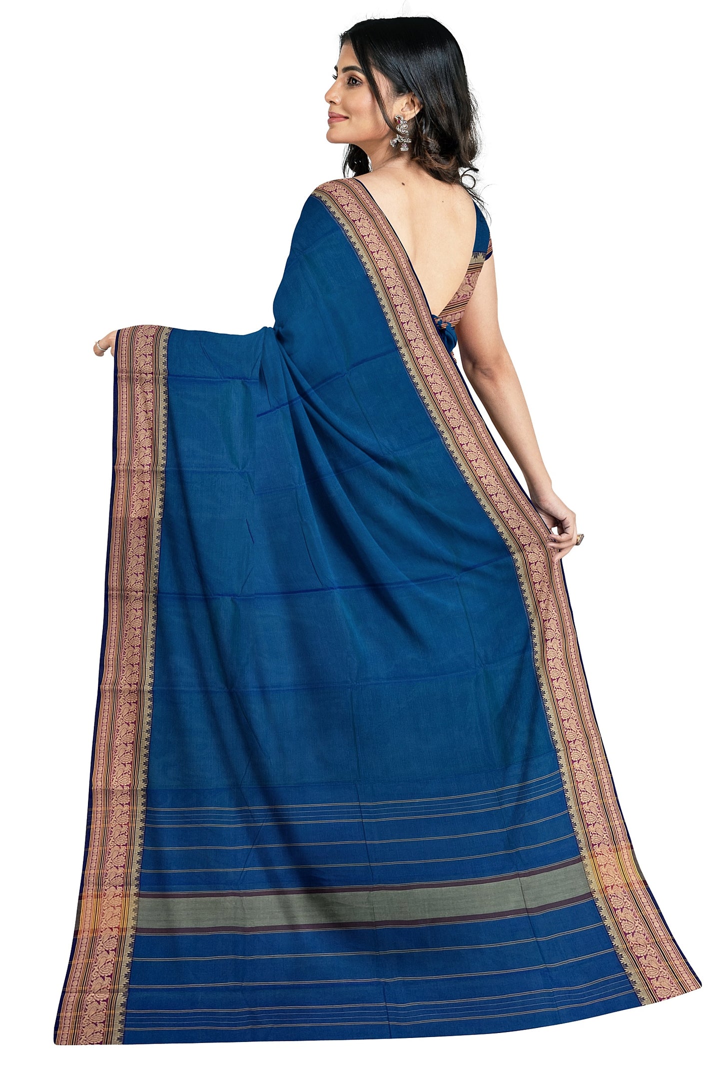 SENSAN Women’s  Kanchi Cotton Saree with Blouse Piece [SKU:779]