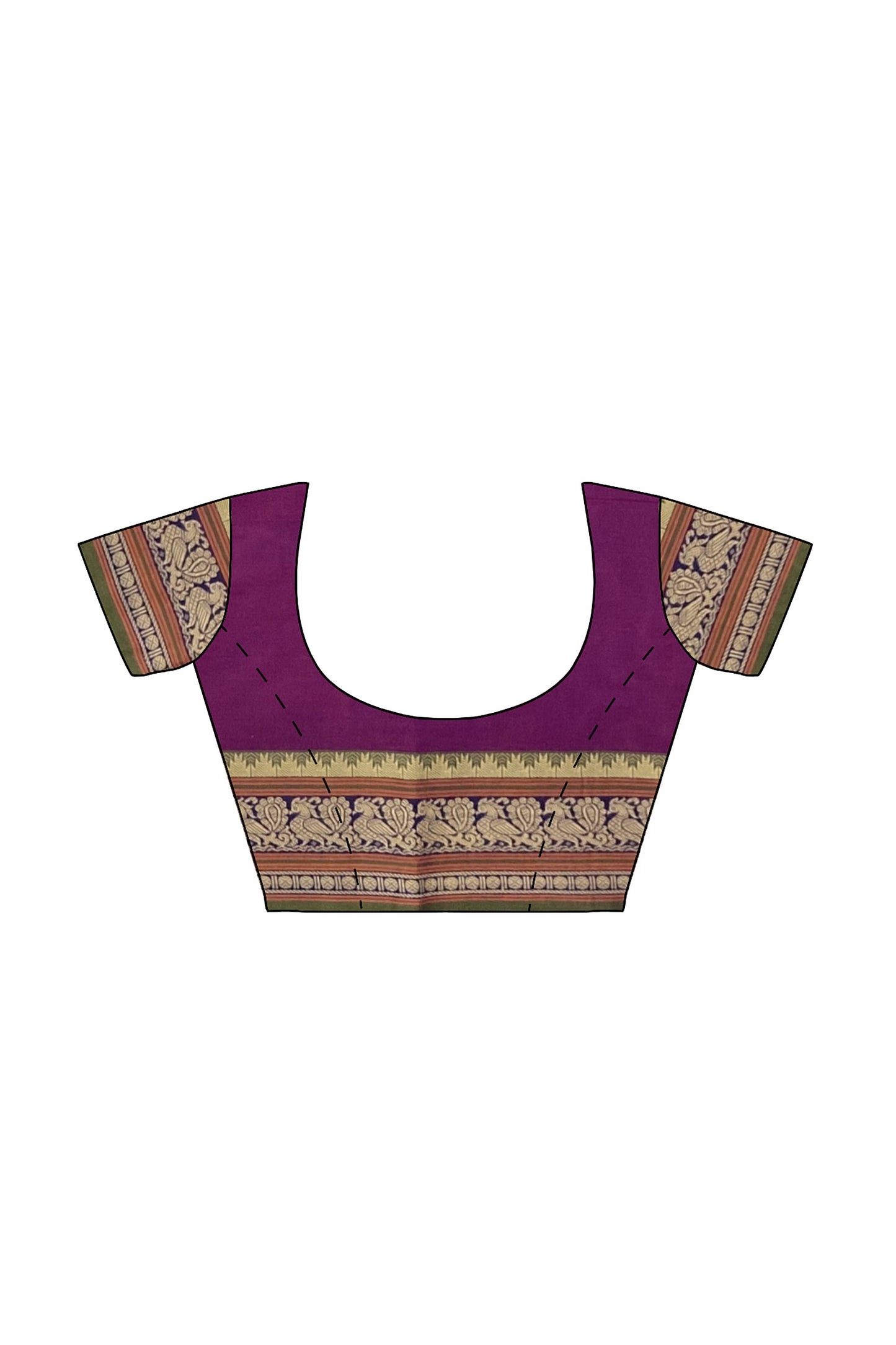 SENSAN Women’s  Kanchi Cotton Saree with Blouse Piece [SKU:779]