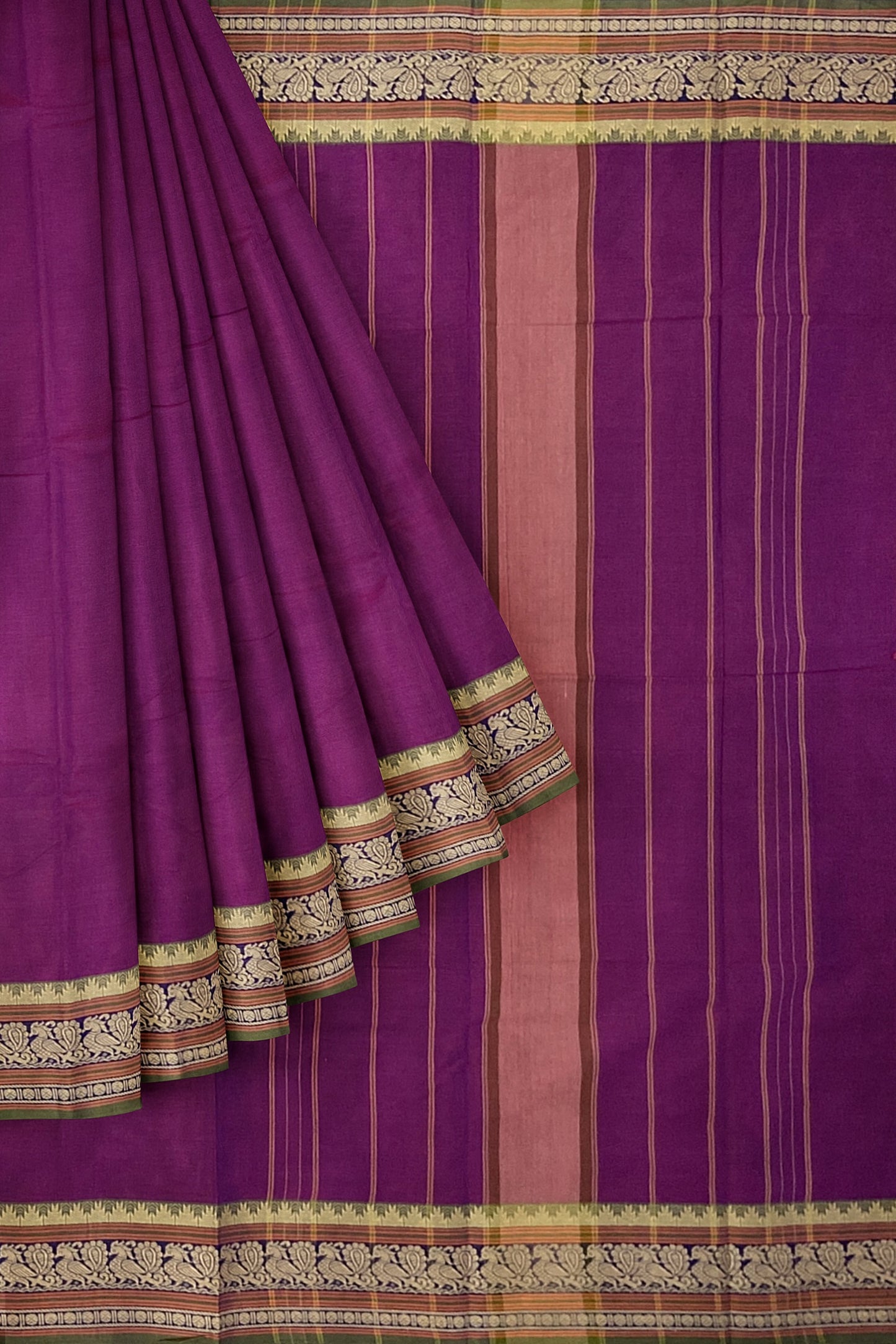 SENSAN Women’s  Kanchi Cotton Saree with Blouse Piece [SKU:779]