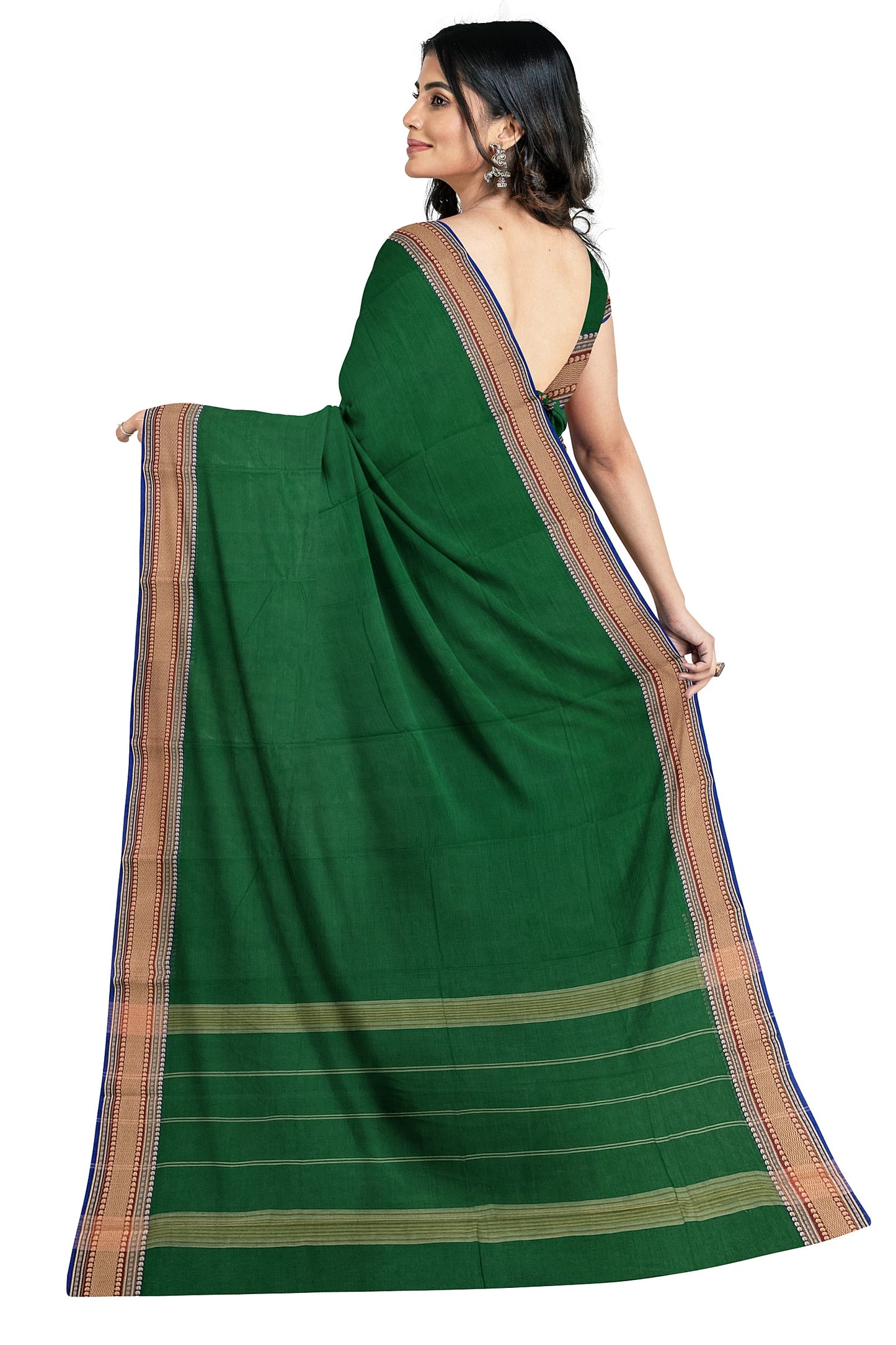 SENSAN Women’s  Kanchi Cotton Saree with Blouse Piece [SKU:780]