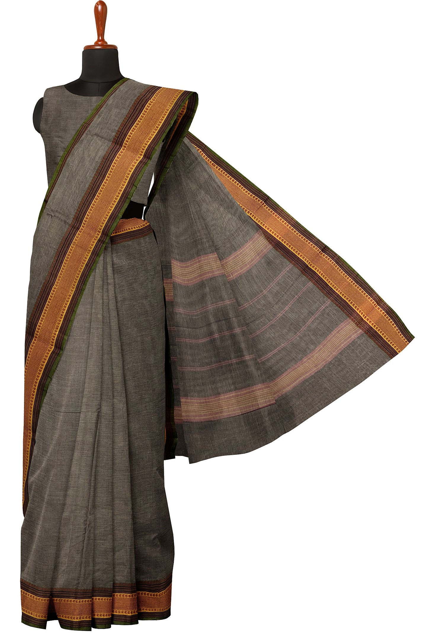 SENSAN Women’s  Kanchi Cotton Saree with Blouse Piece [SKU:780]