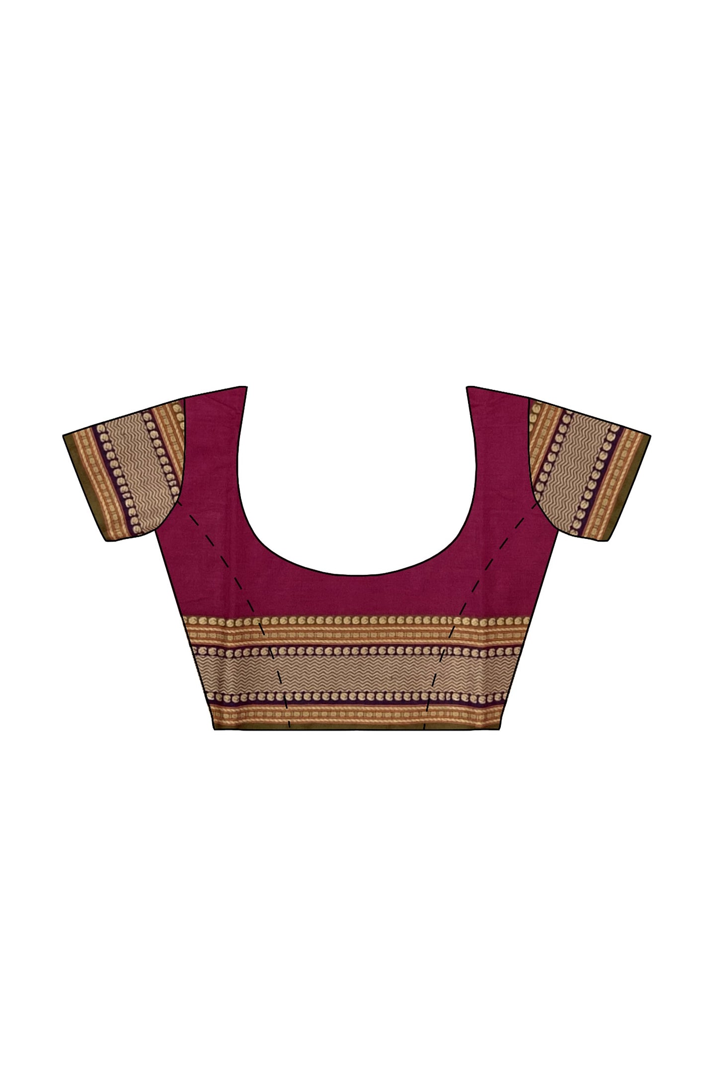 SENSAN Women’s  Kanchi Cotton Saree with Blouse Piece [SKU:780]